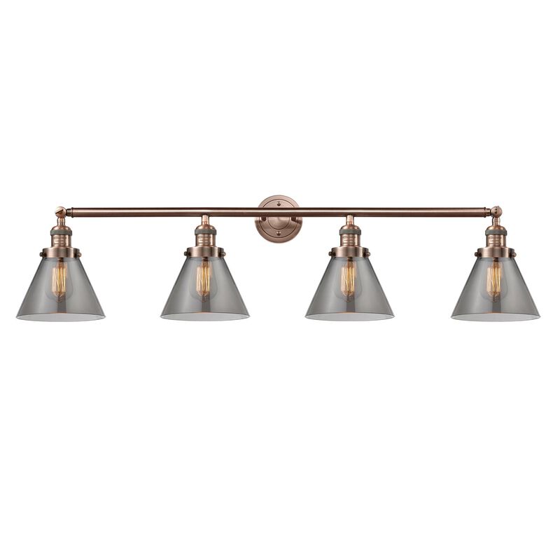 Bruno Marashlian Large Cone 43 Inch 4 Light Bath Vanity Light by Innovations Lighting
