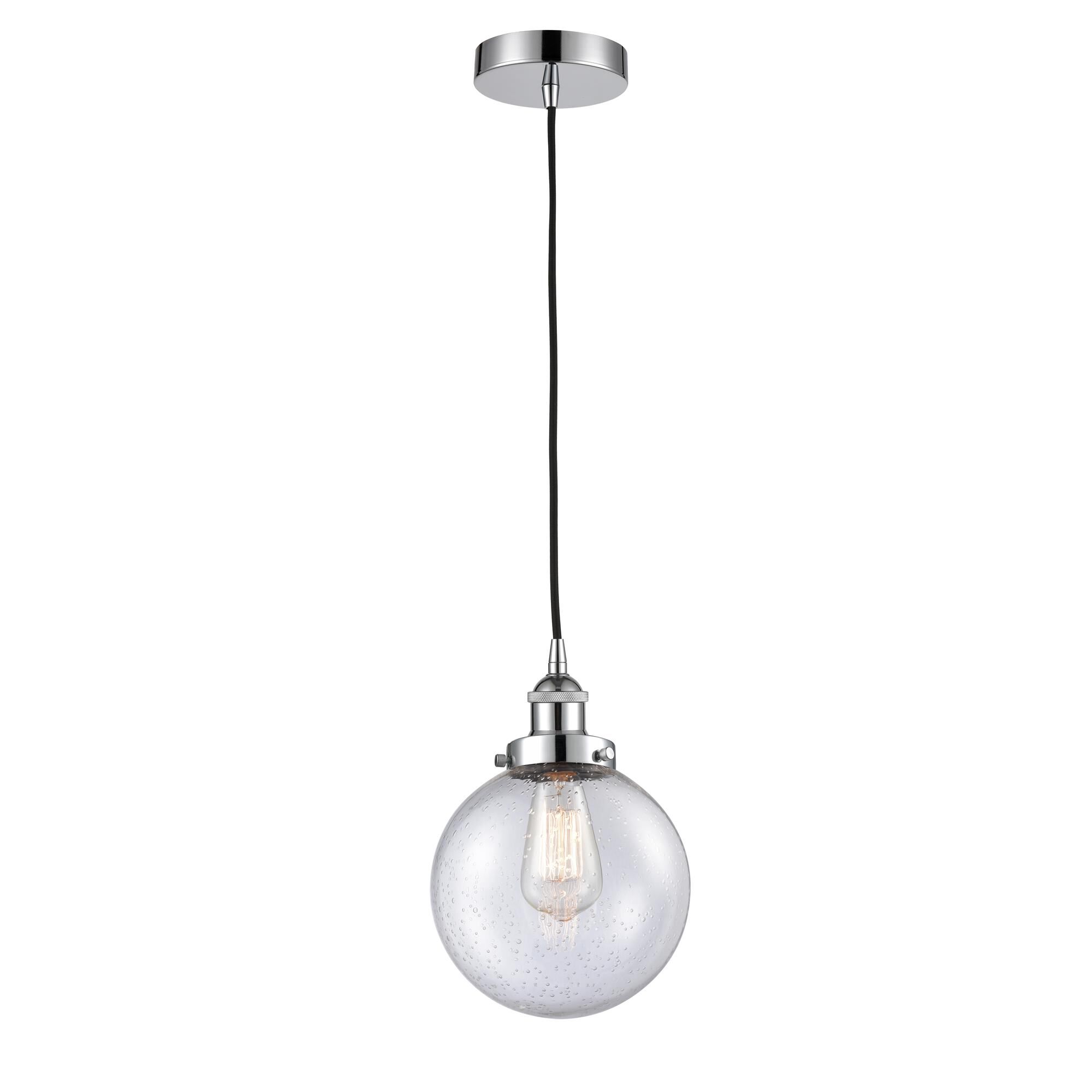 Shown in Polished Chrome finish and Seedy Beacon glass
