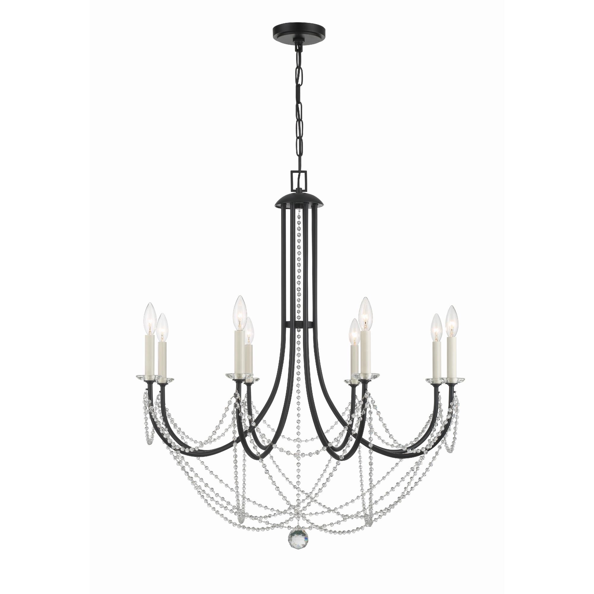 Delilah 31 Inch 8 Light Chandelier by Crystorama