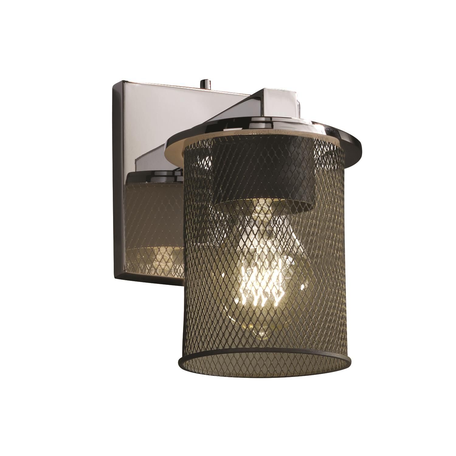 Wire Mesh 9 Inch Wall Sconce by Justice Design Group
