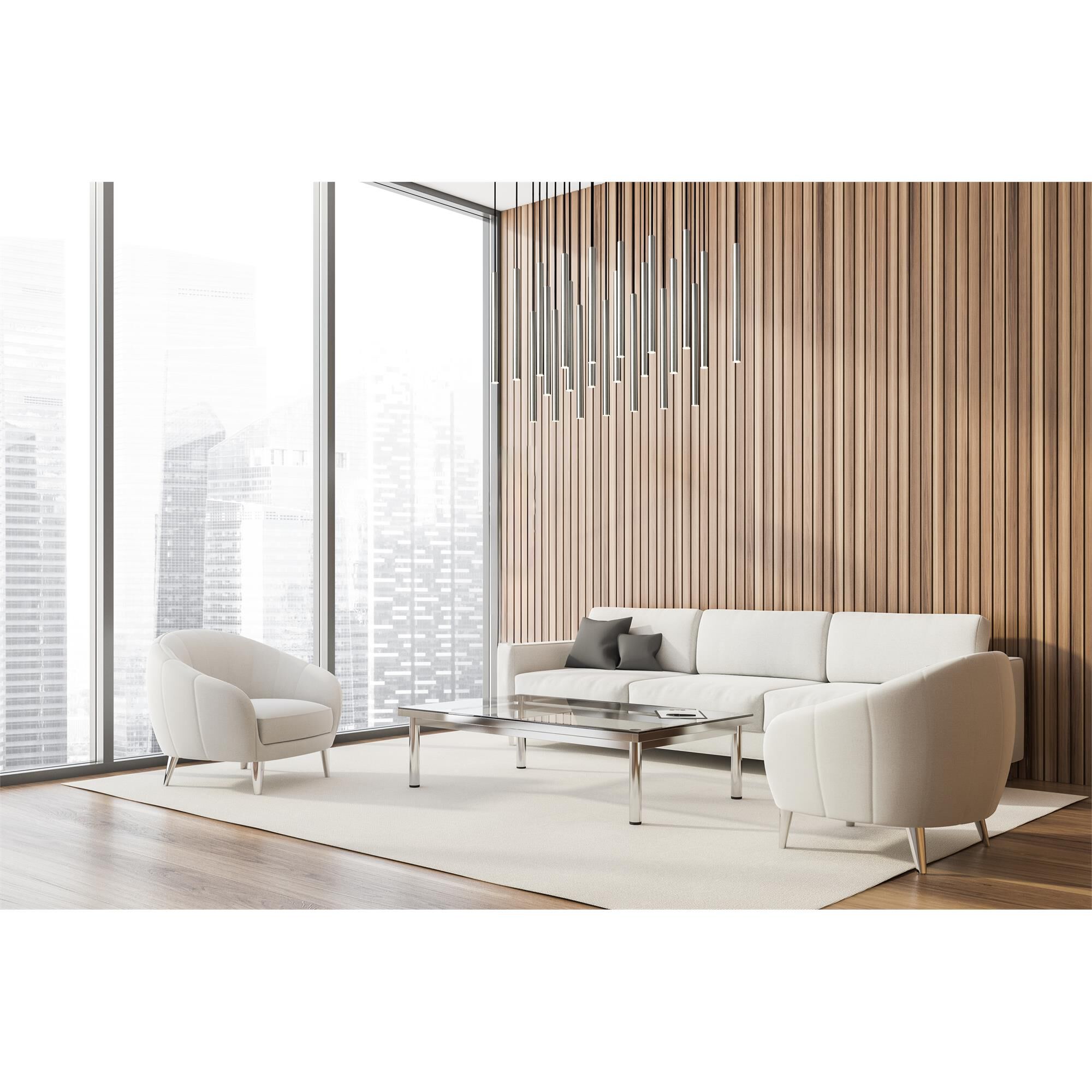 Shown in Brushed Nickel finish and Brushed Nickel glass and Brushed Nickel shade