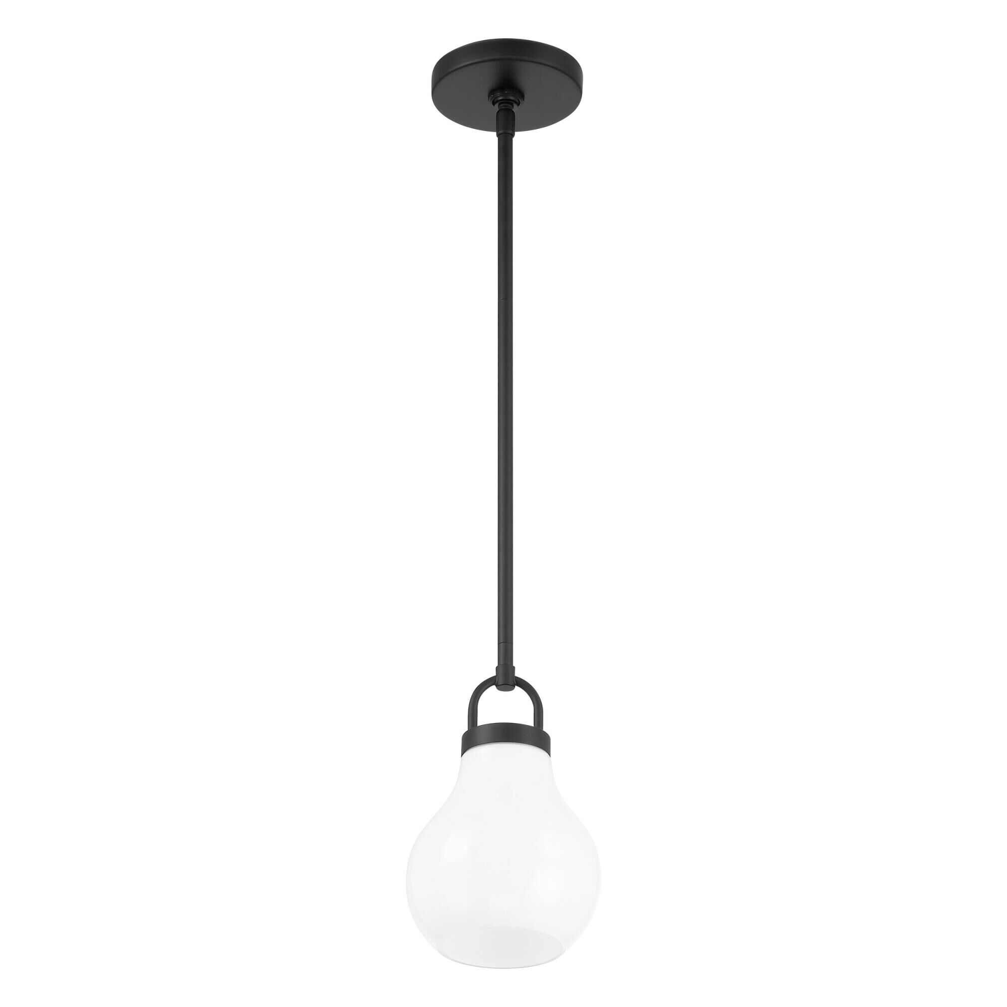 Shown in Matte Black finish and Opal glass
