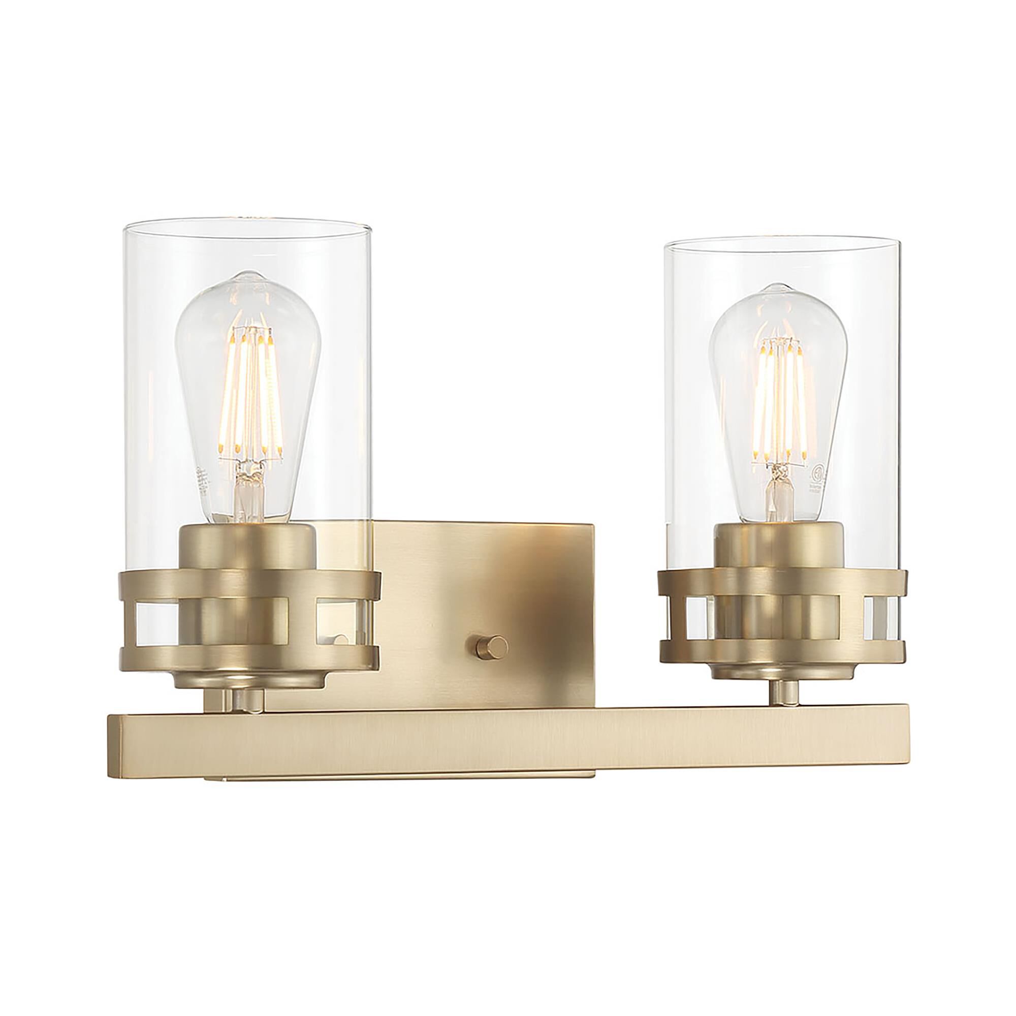 Shown in Modern Gold finish and Clear glass
