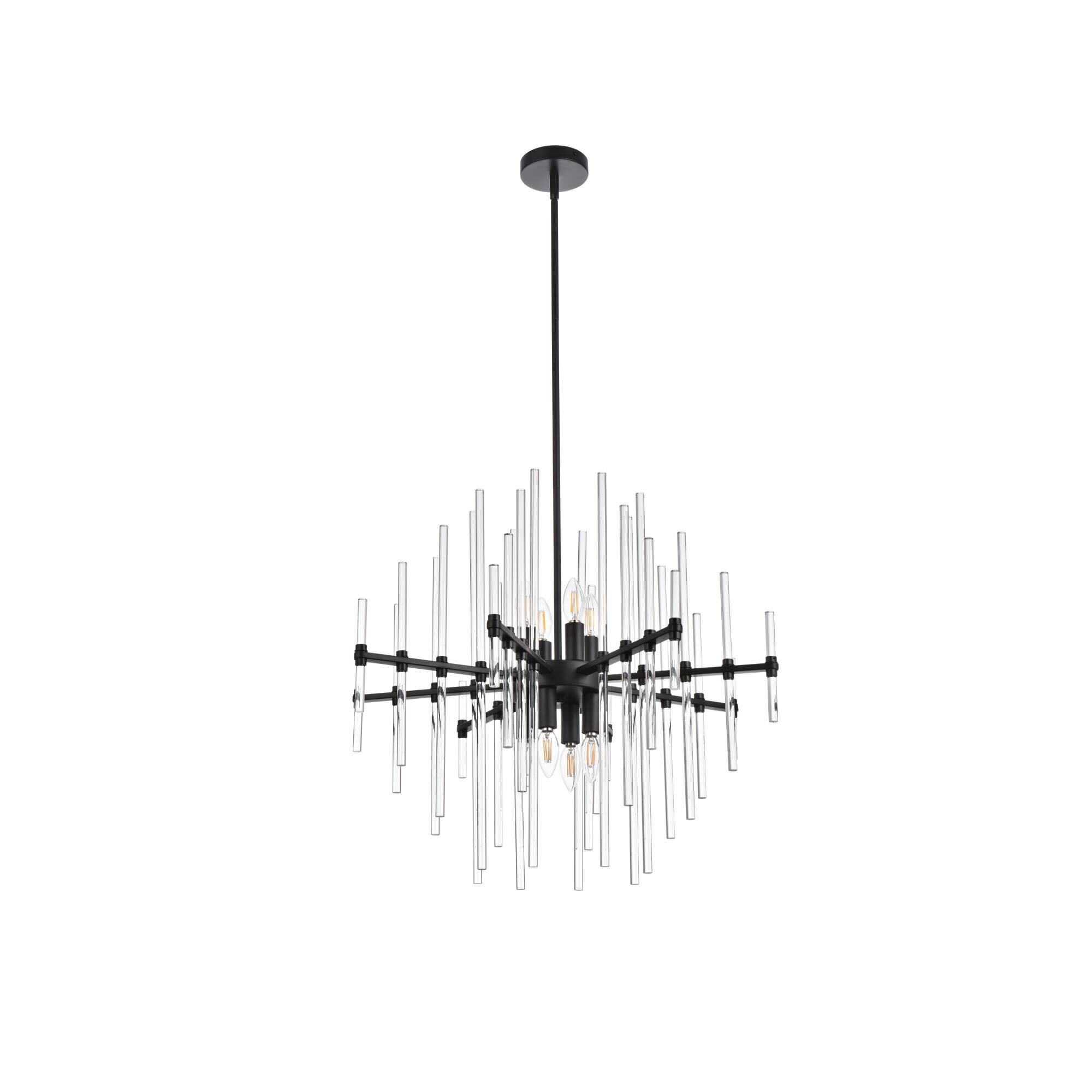 Sienna 27 Inch 8 Light Chandelier by Elegant Lighting