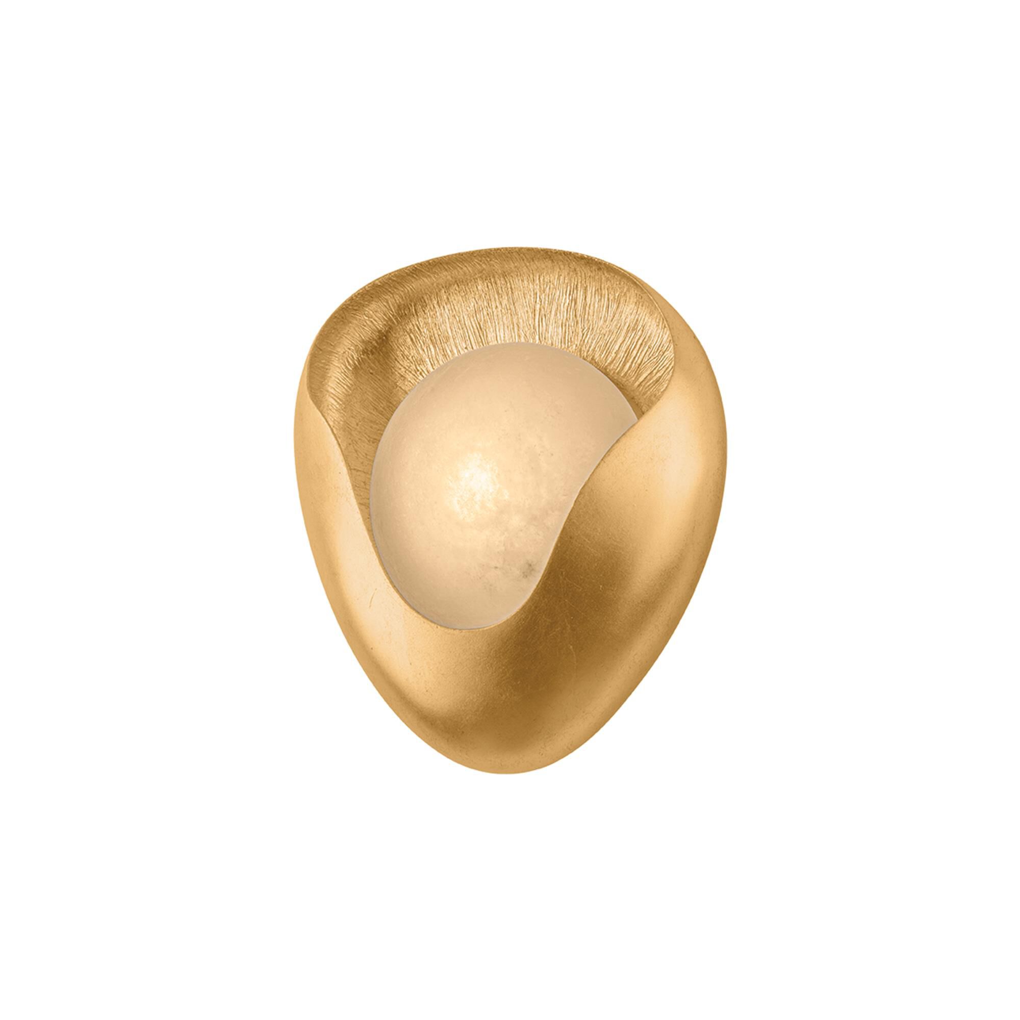Shown in Vintage Gold Leaf finish and Alabaster shade