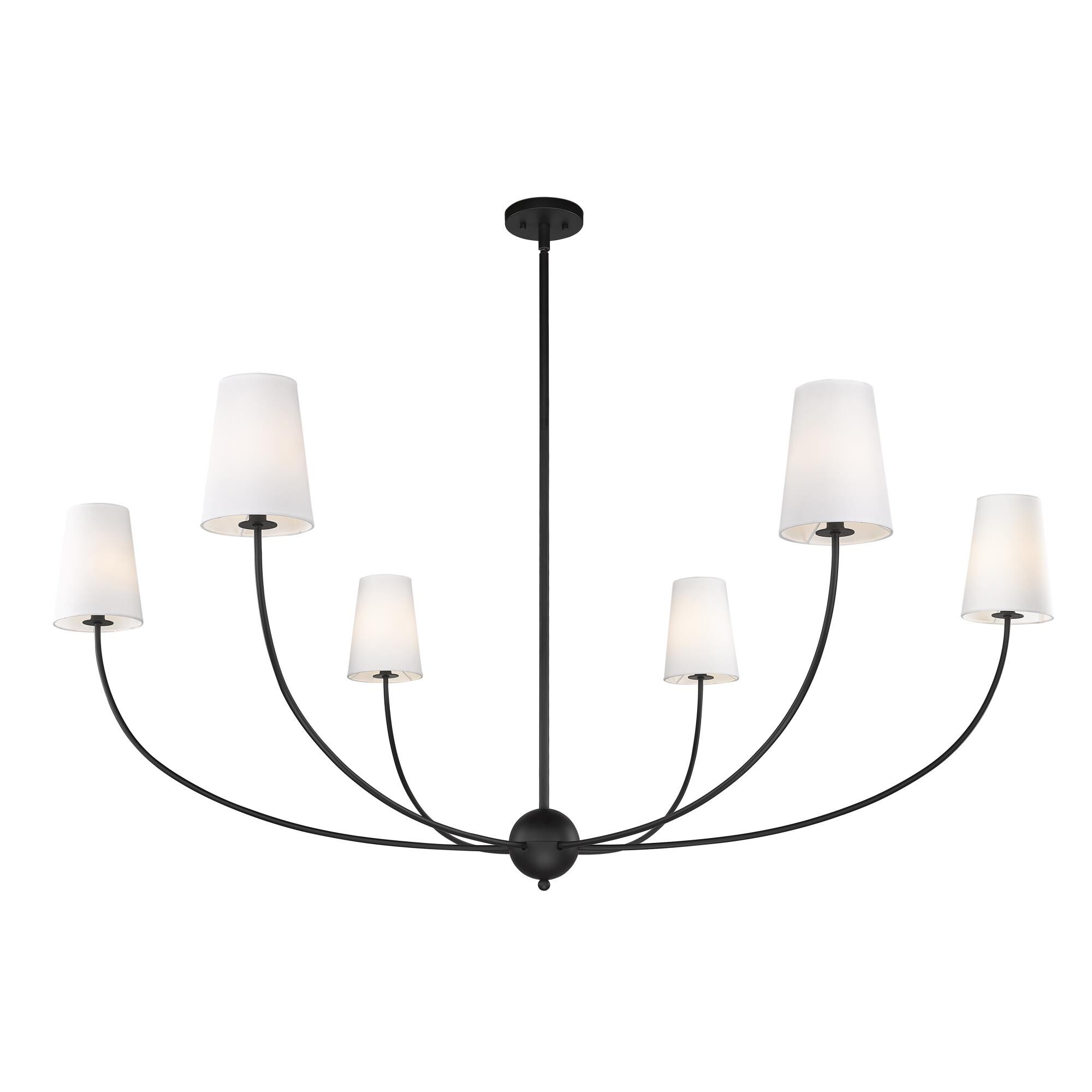 Shown in Matte Black finish and White glass