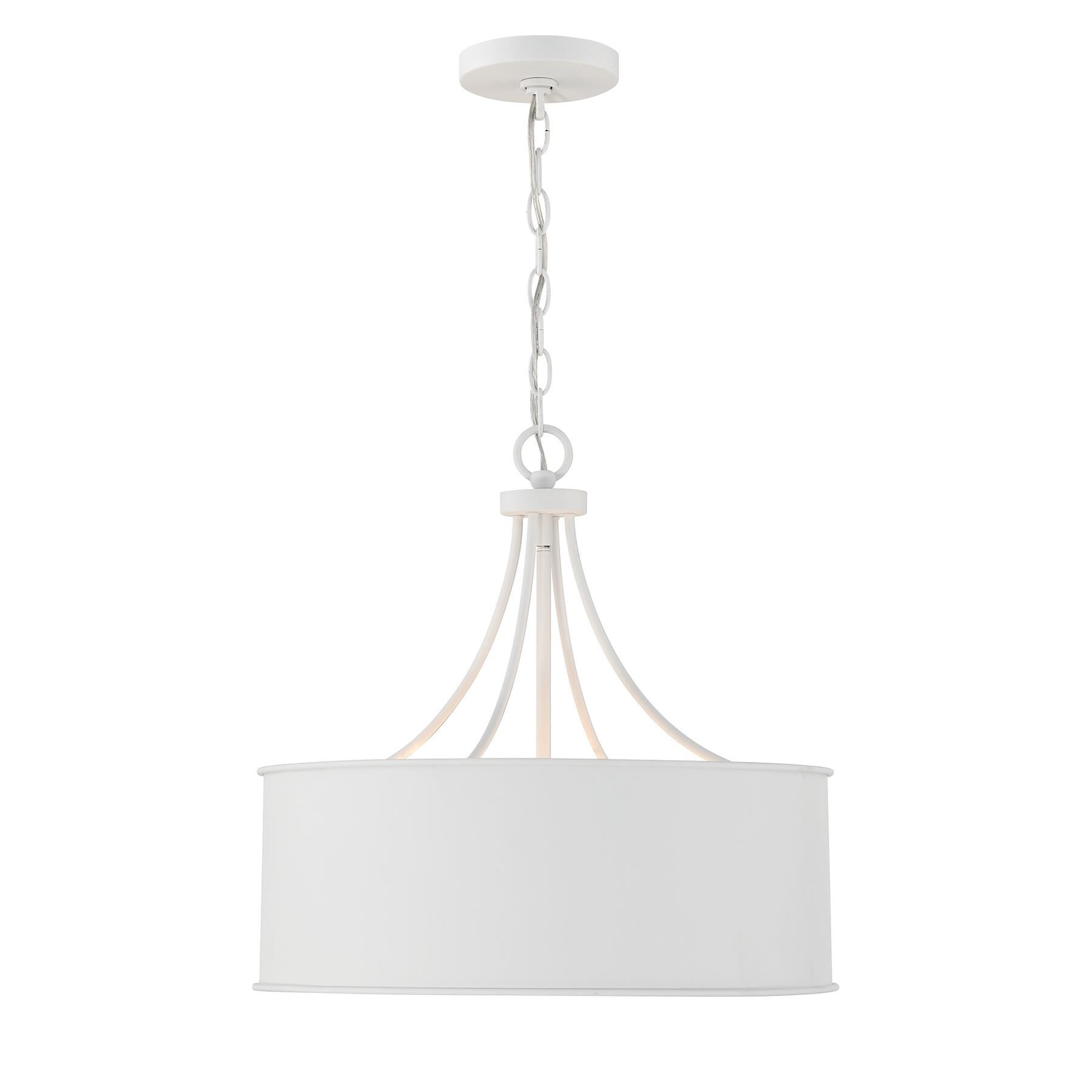 Shown in Bisque White finish and Metal shade