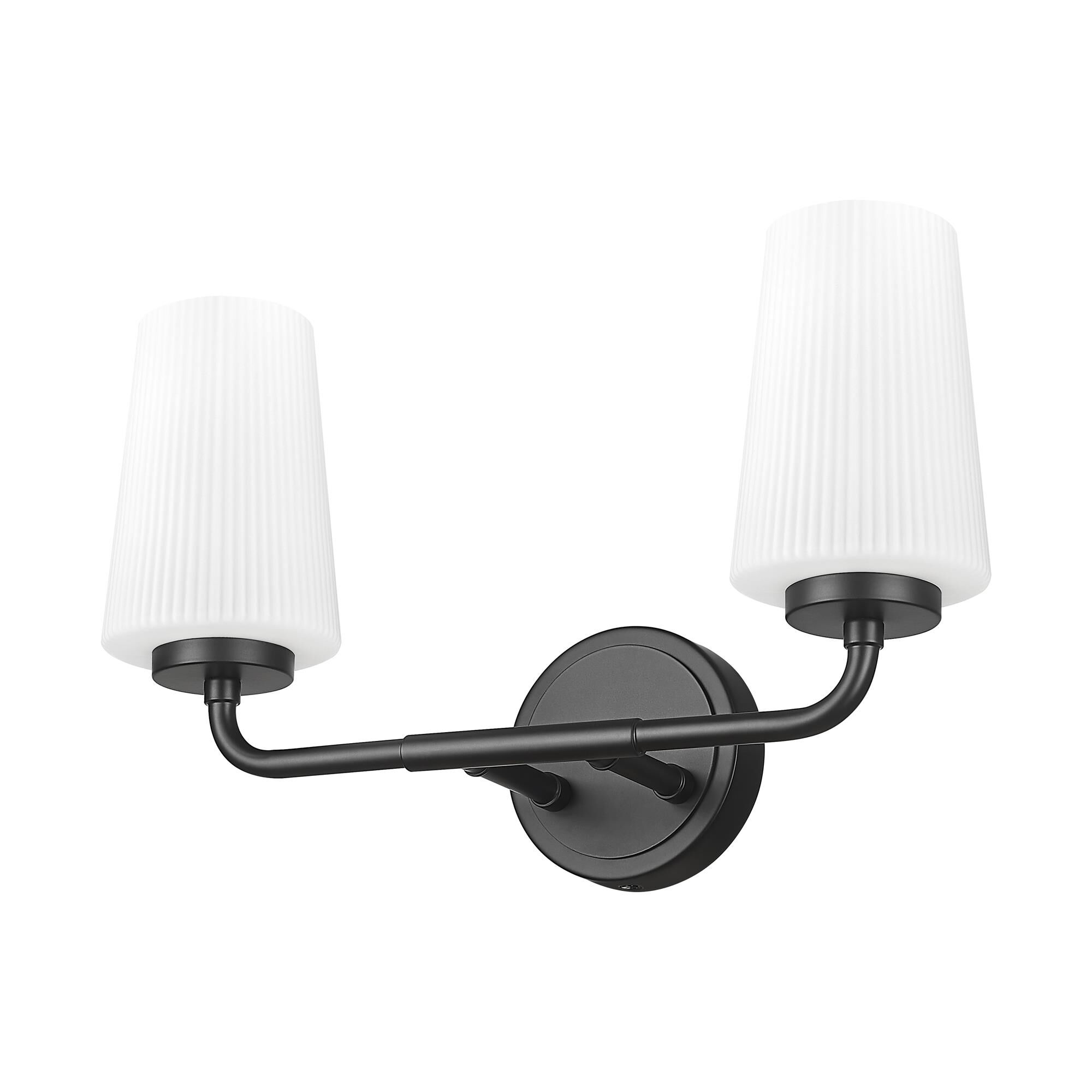 Shown in Matte Black finish and Matte Opal glass and Matte Opal shade