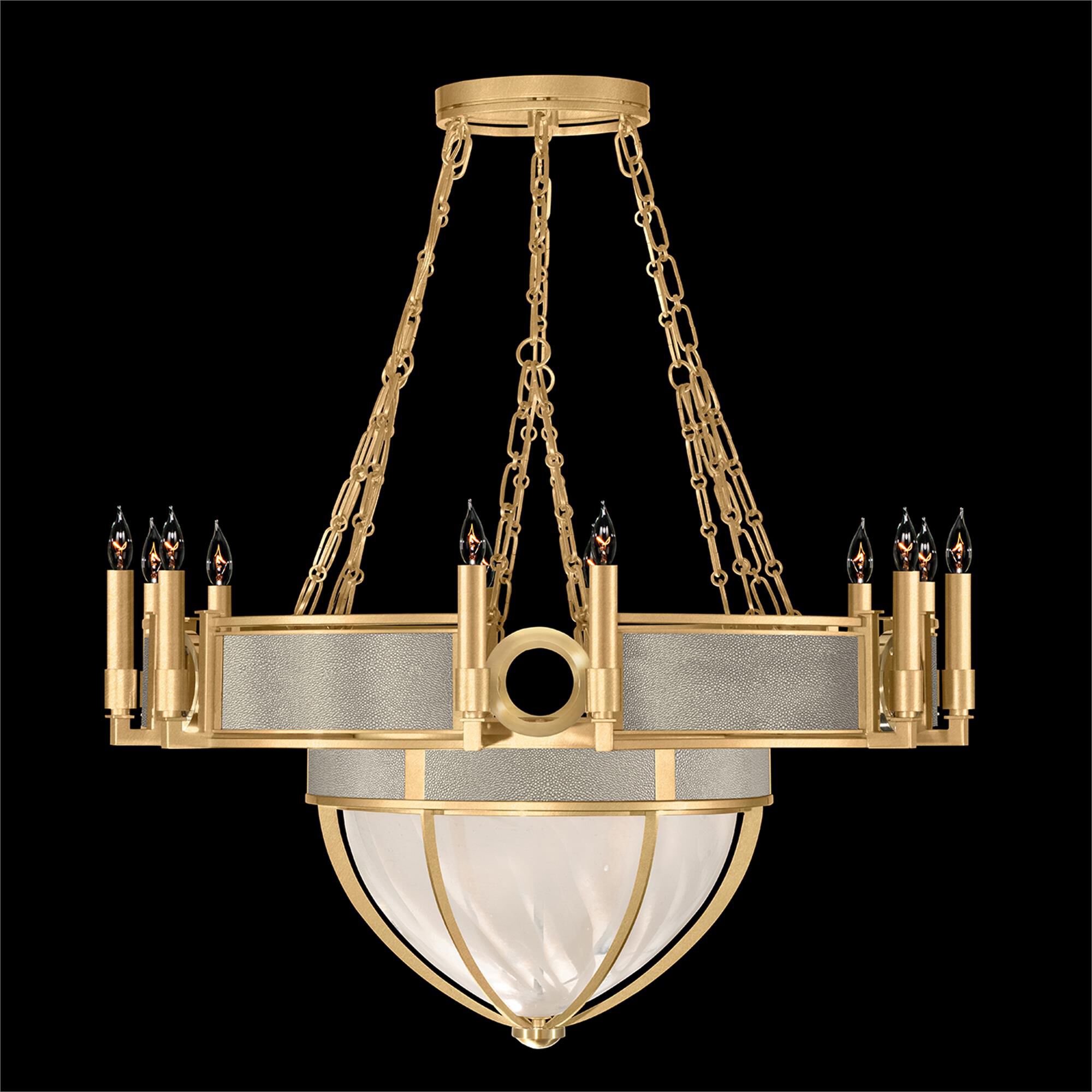 Shown in Gold Leaf and Brass  finish and Coco accent