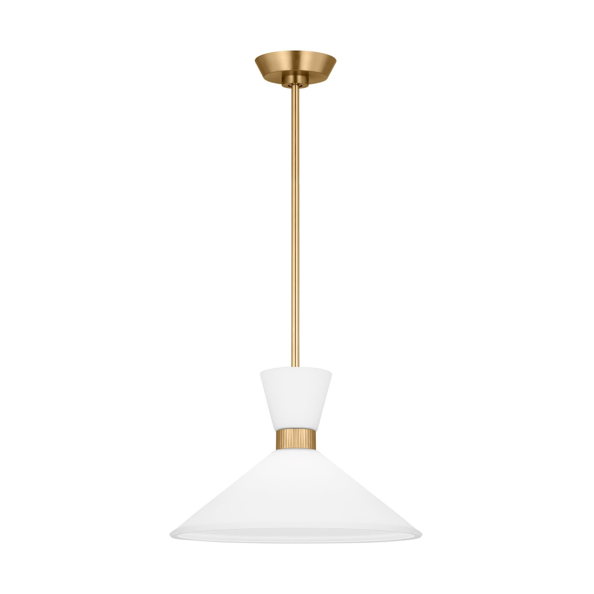 Shown in Satin Brass finish and Etched White Glass s shade