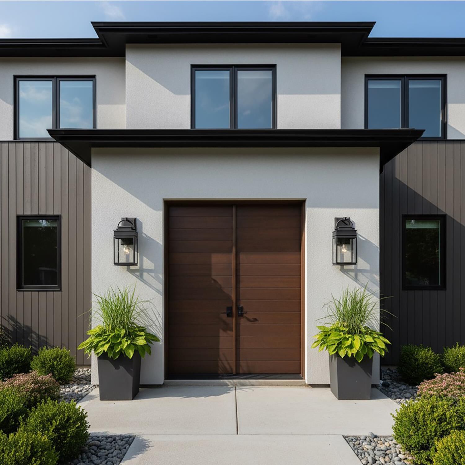 Shown in Black finish and Clear glass