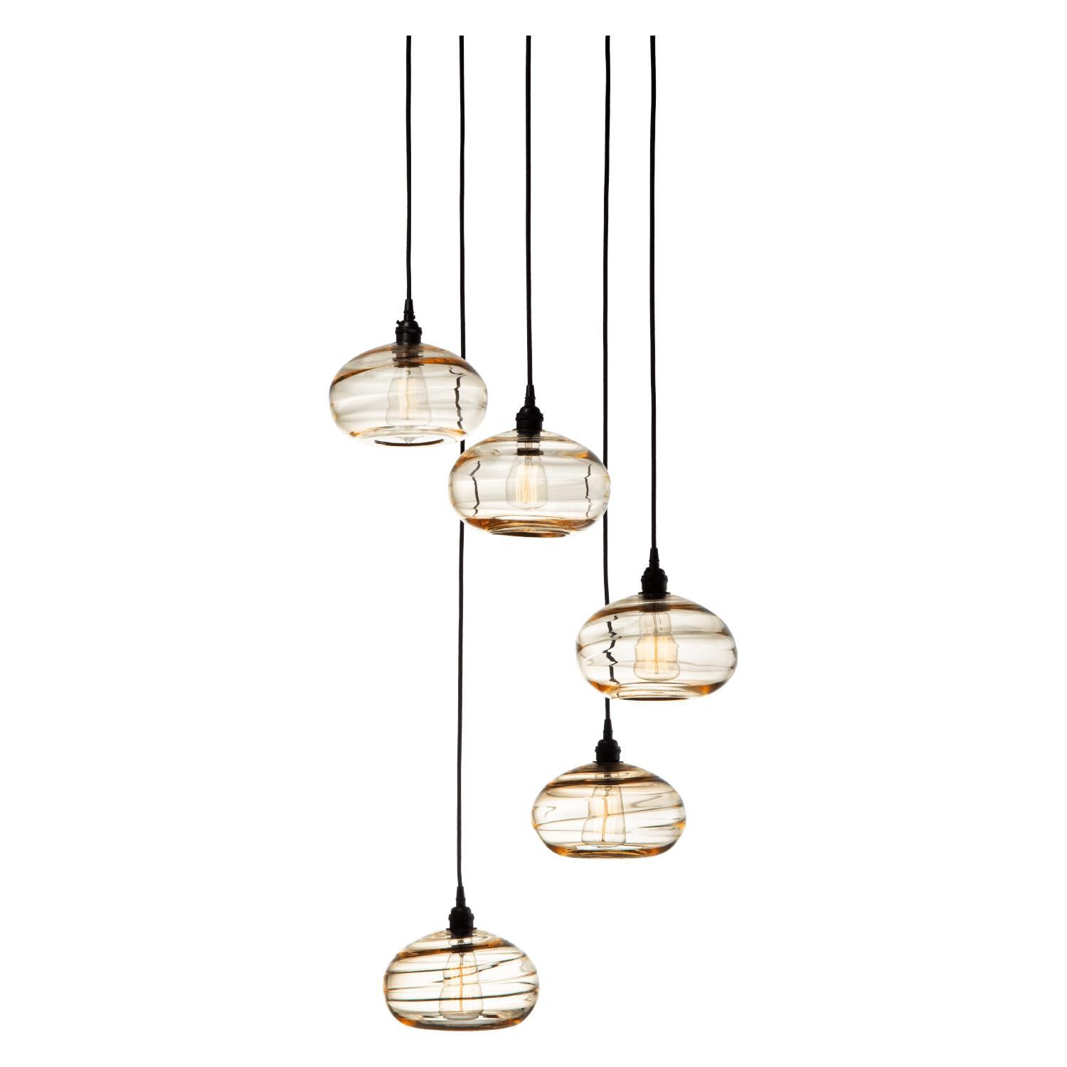 Coppa 22 Inch 5 Light Multi Light Pendant by Hammerton Studio