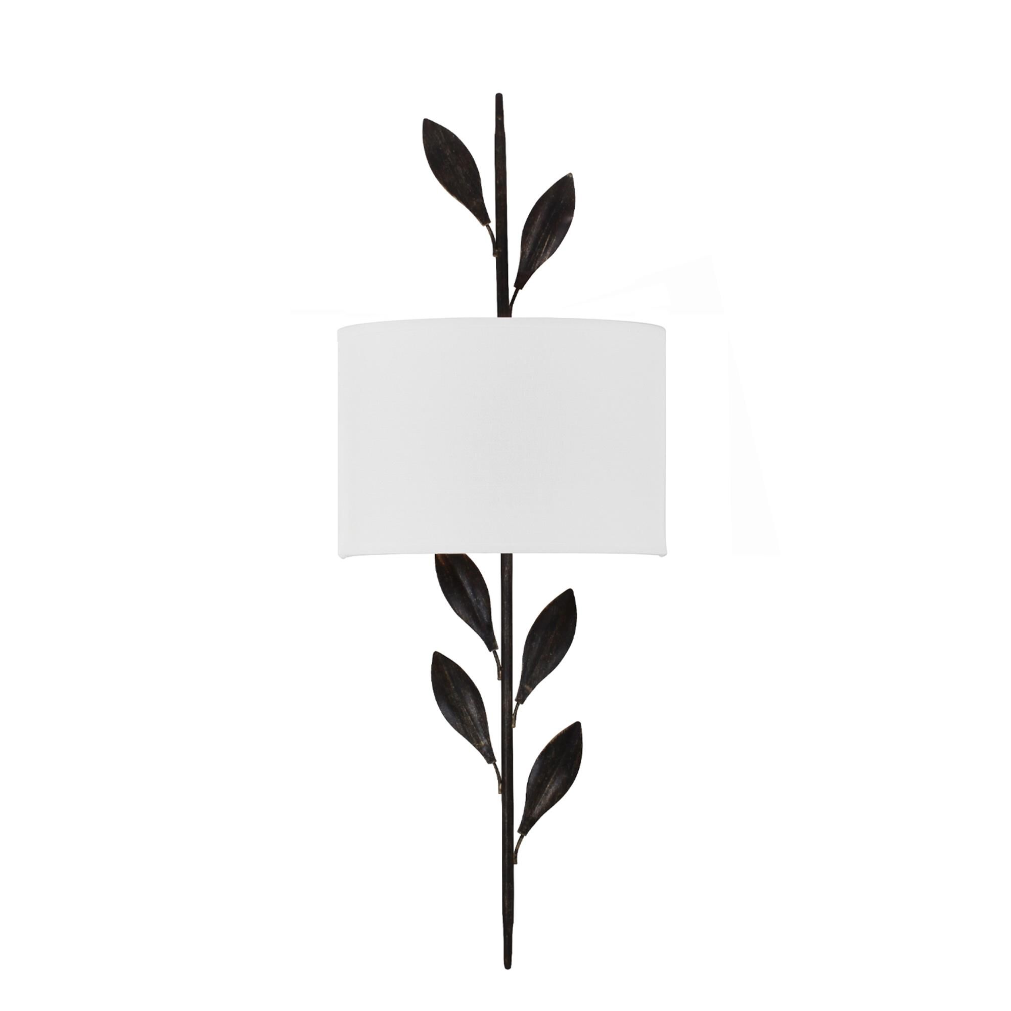 Shown in English Bronze finish and Silk glass and White shade