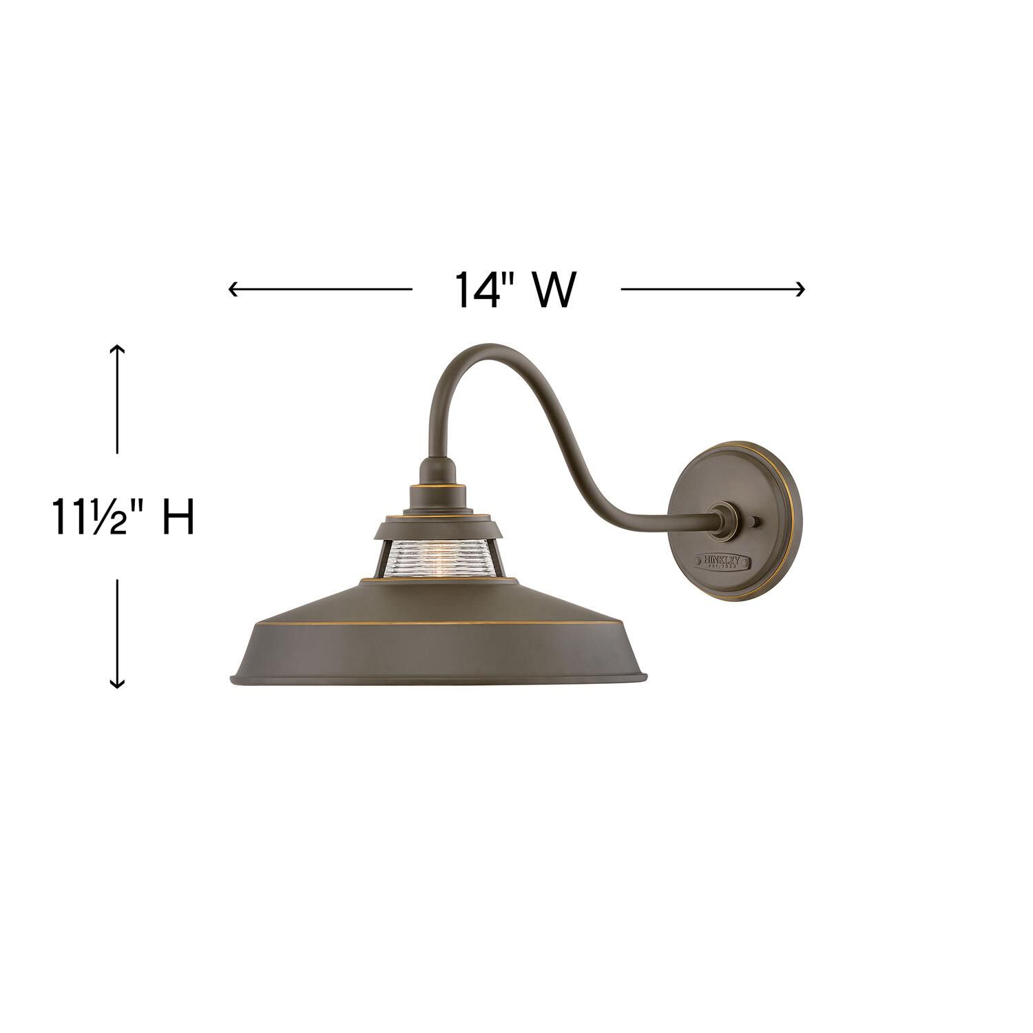 Hinkley Lighting Troyer 11 Inch Tall Outdoor Wall Light