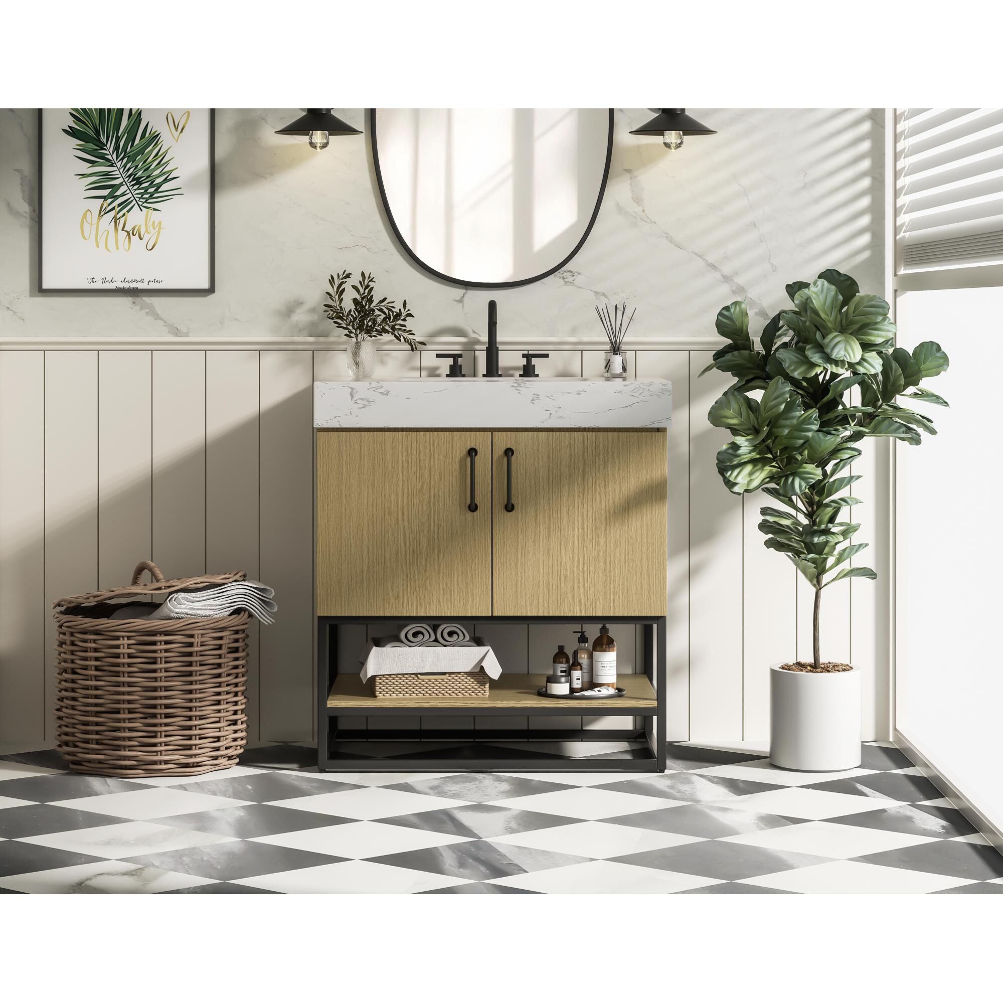 Caroline 30 Inch Bath Vanity by Elegant Dcor