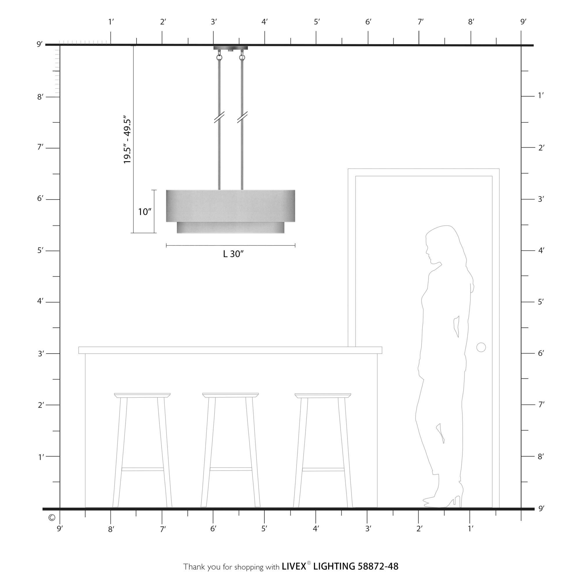Bellingham 30 Inch Linear Suspension Light by Livex Lighting