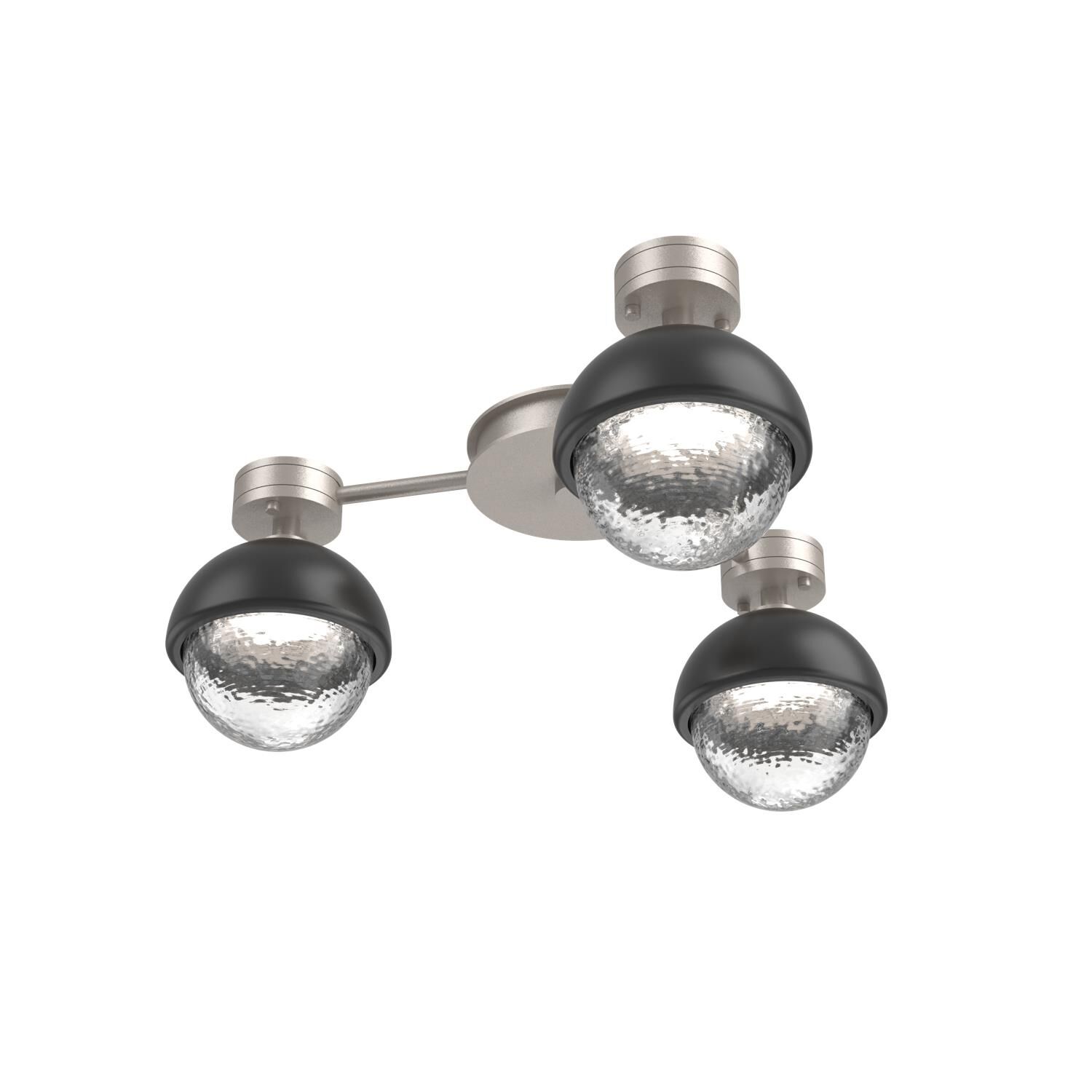 Shown in Beige Silver finish and Clear glass and Matte Black accent