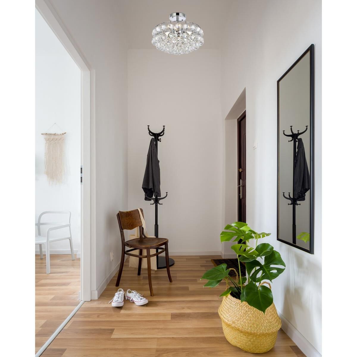 Savannah 14 Inch 3 Light Semi Flush Mount by Elegant Lighting