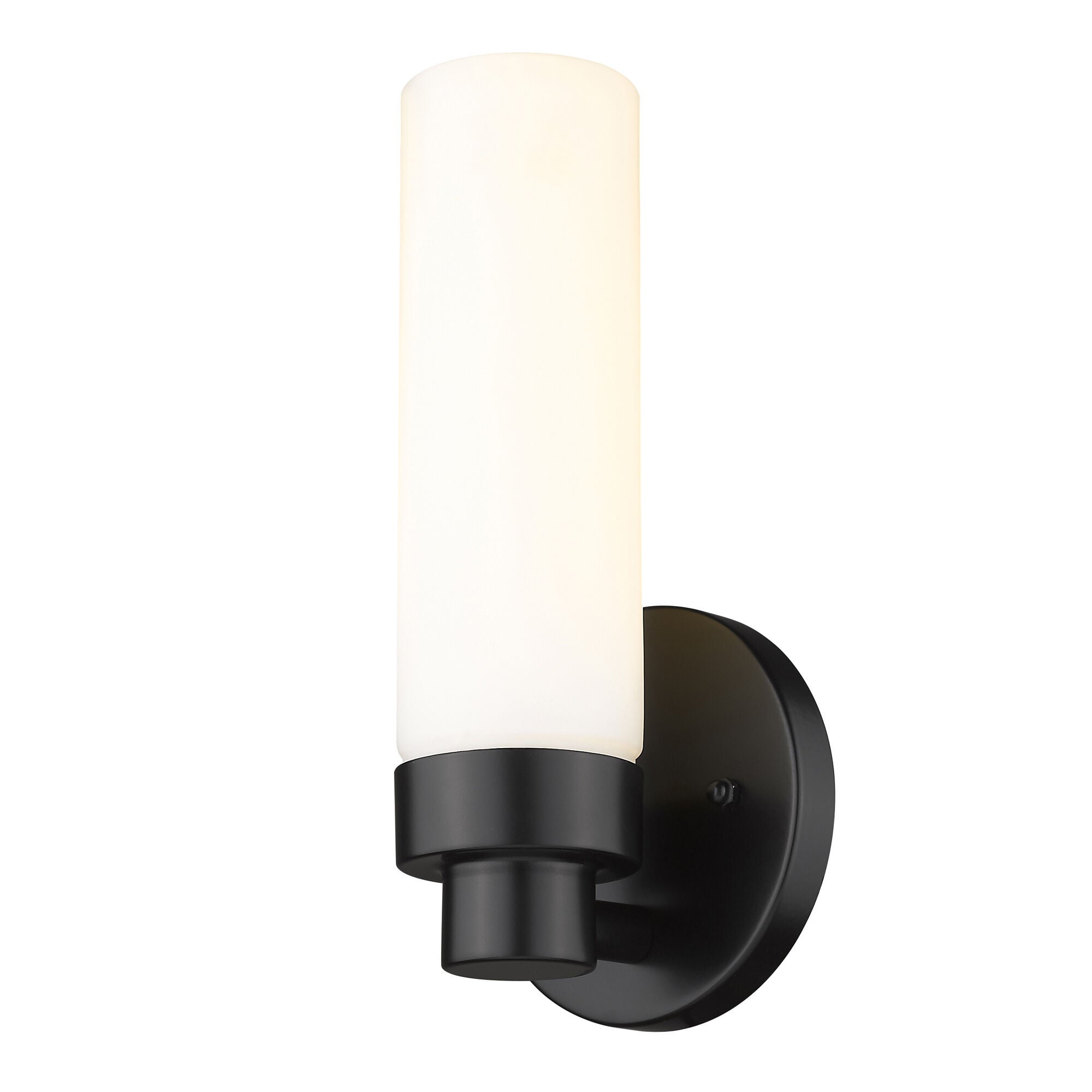 Shown in Matte Black finish and Frosted glass and Frosted Glass shade