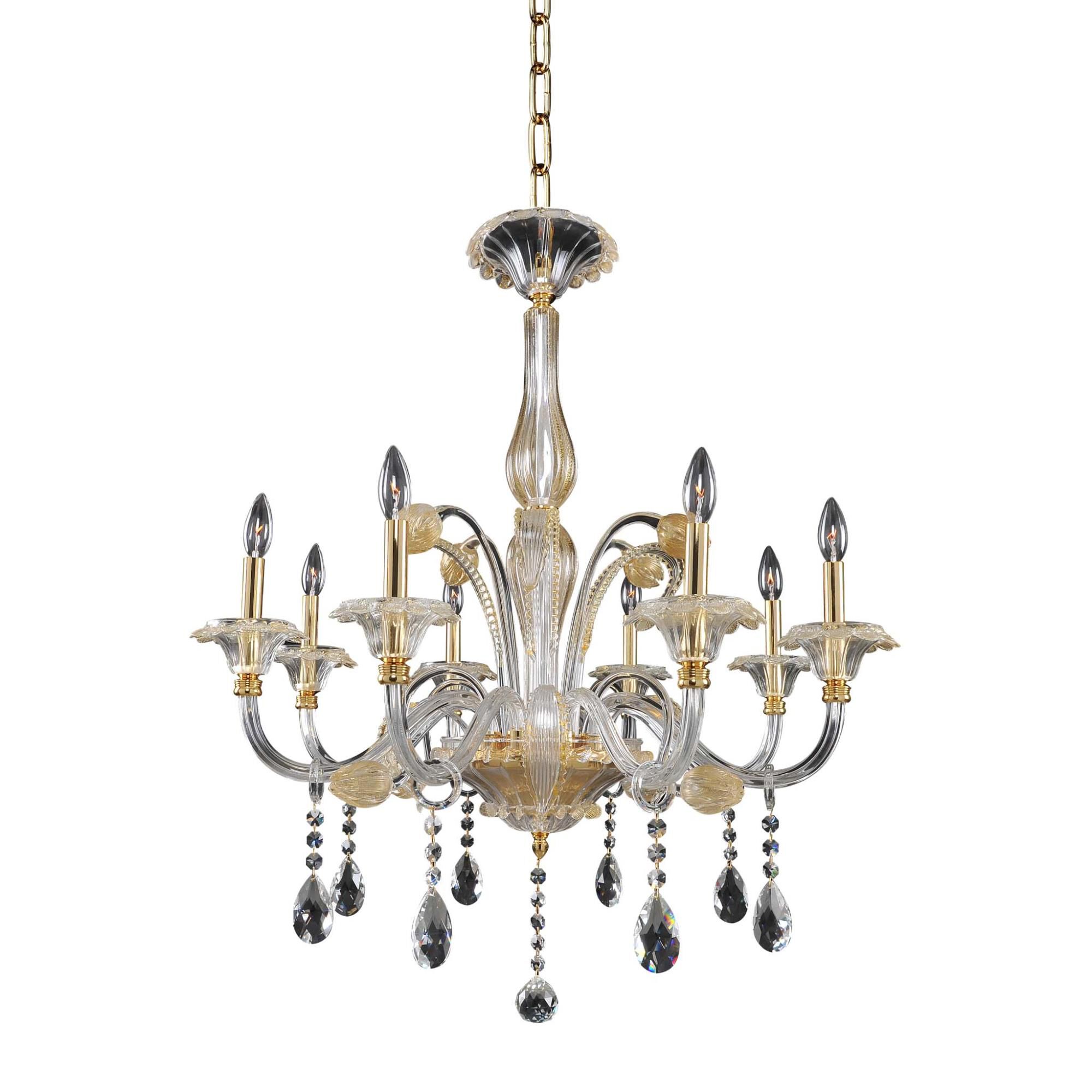 La Rosa 32 Inch 8 Light Chandelier by Allegri