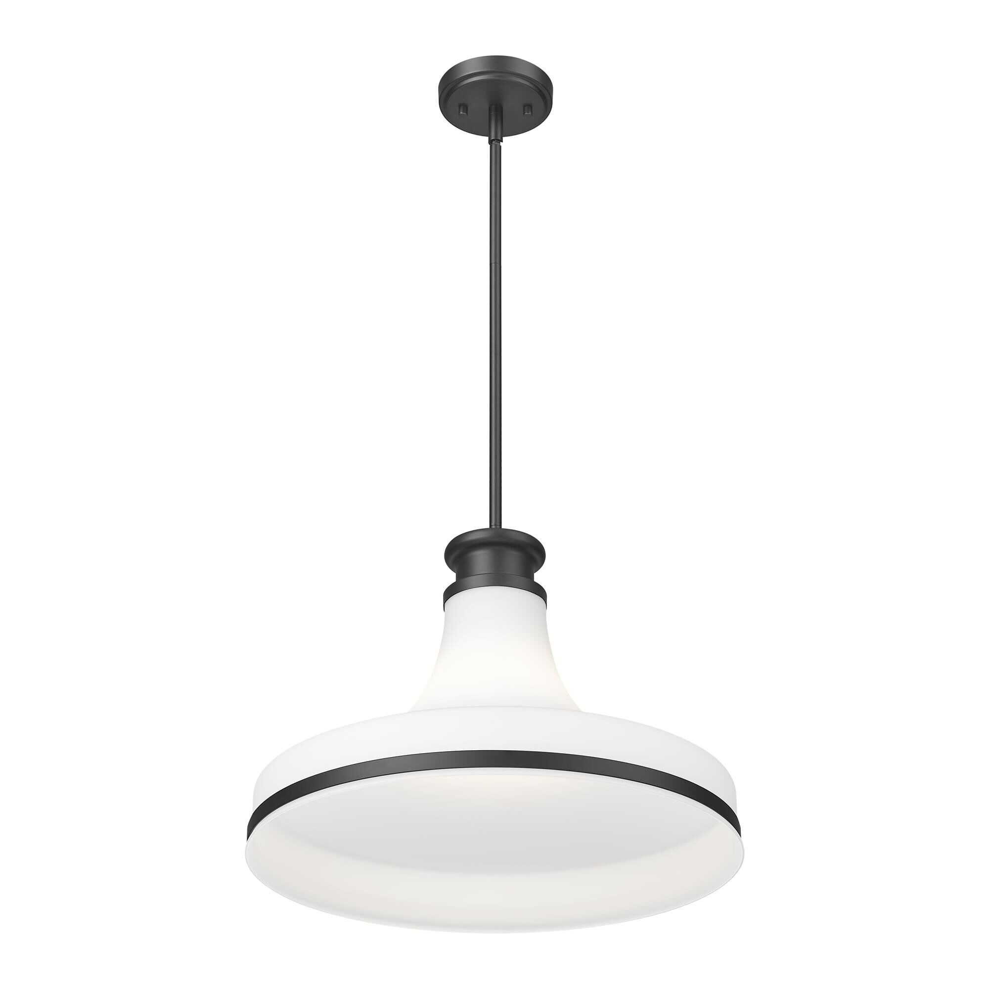 Shown in Matte Black finish and Matte Opal glass