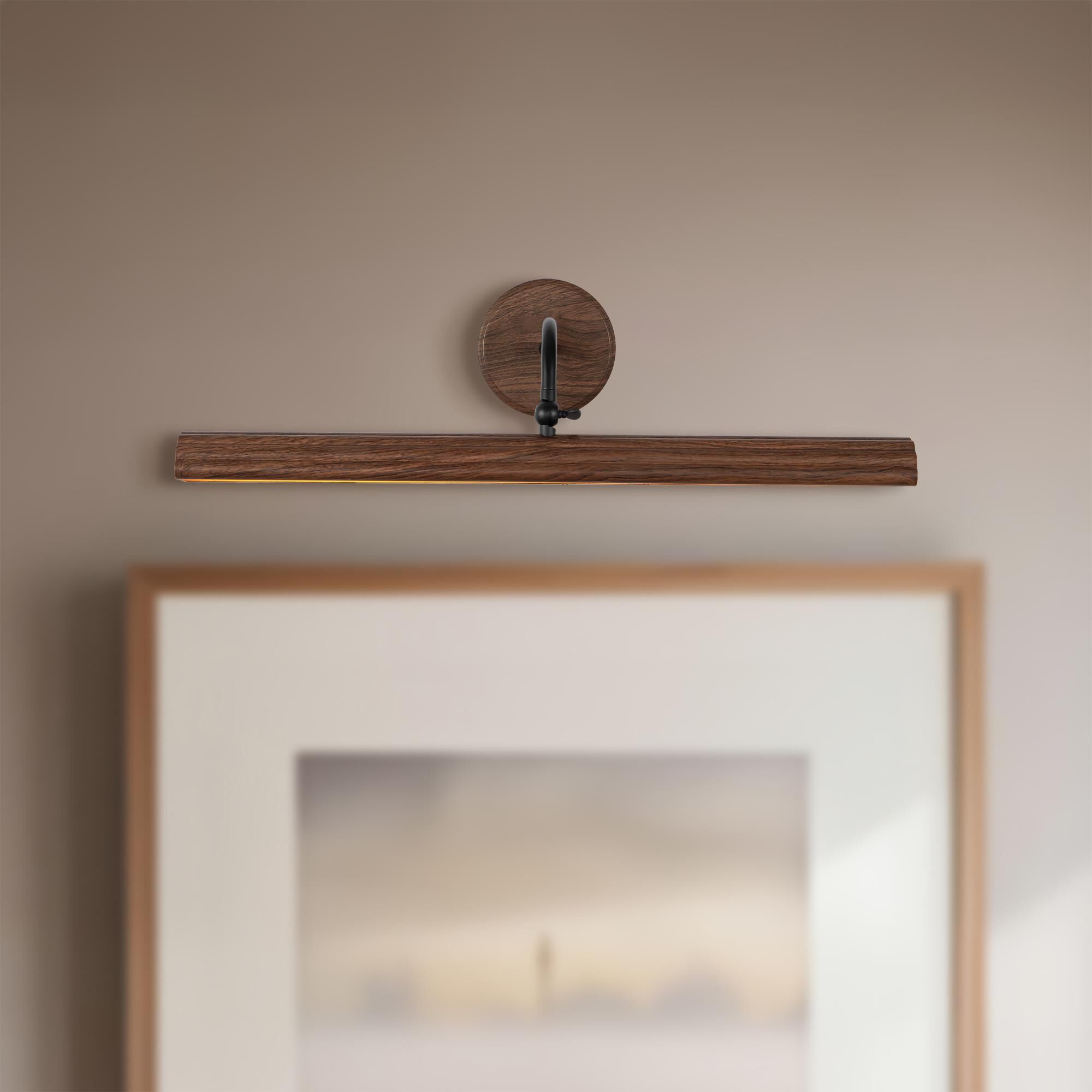 Shown in Walnut finish and Frosted Acrylic Diffuser glass and Aluminum shade