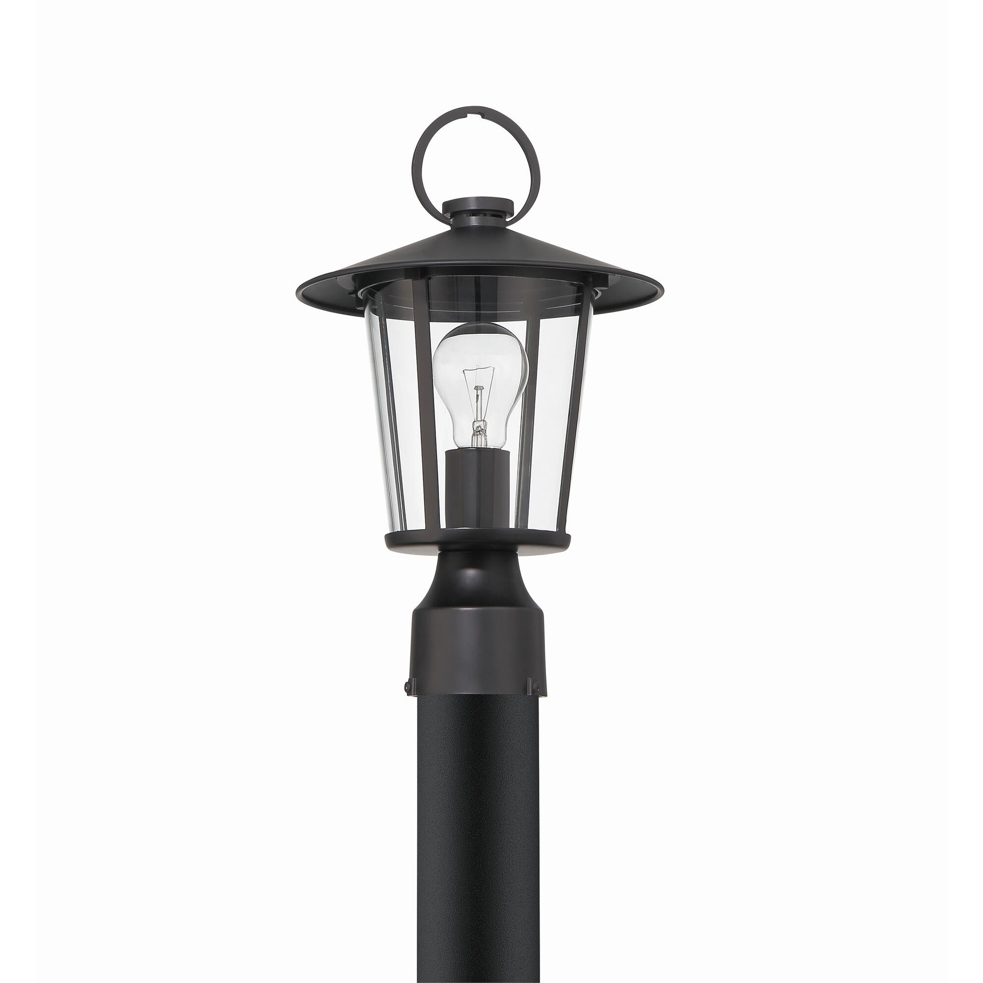 Shown in Matte Black finish and Clear glass and Clear Glass shade