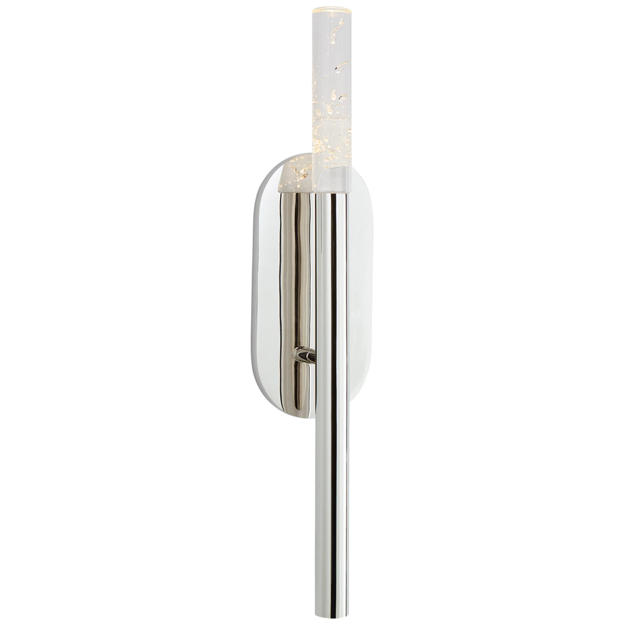 Shown in Polished Nickel finish and Seeded glass