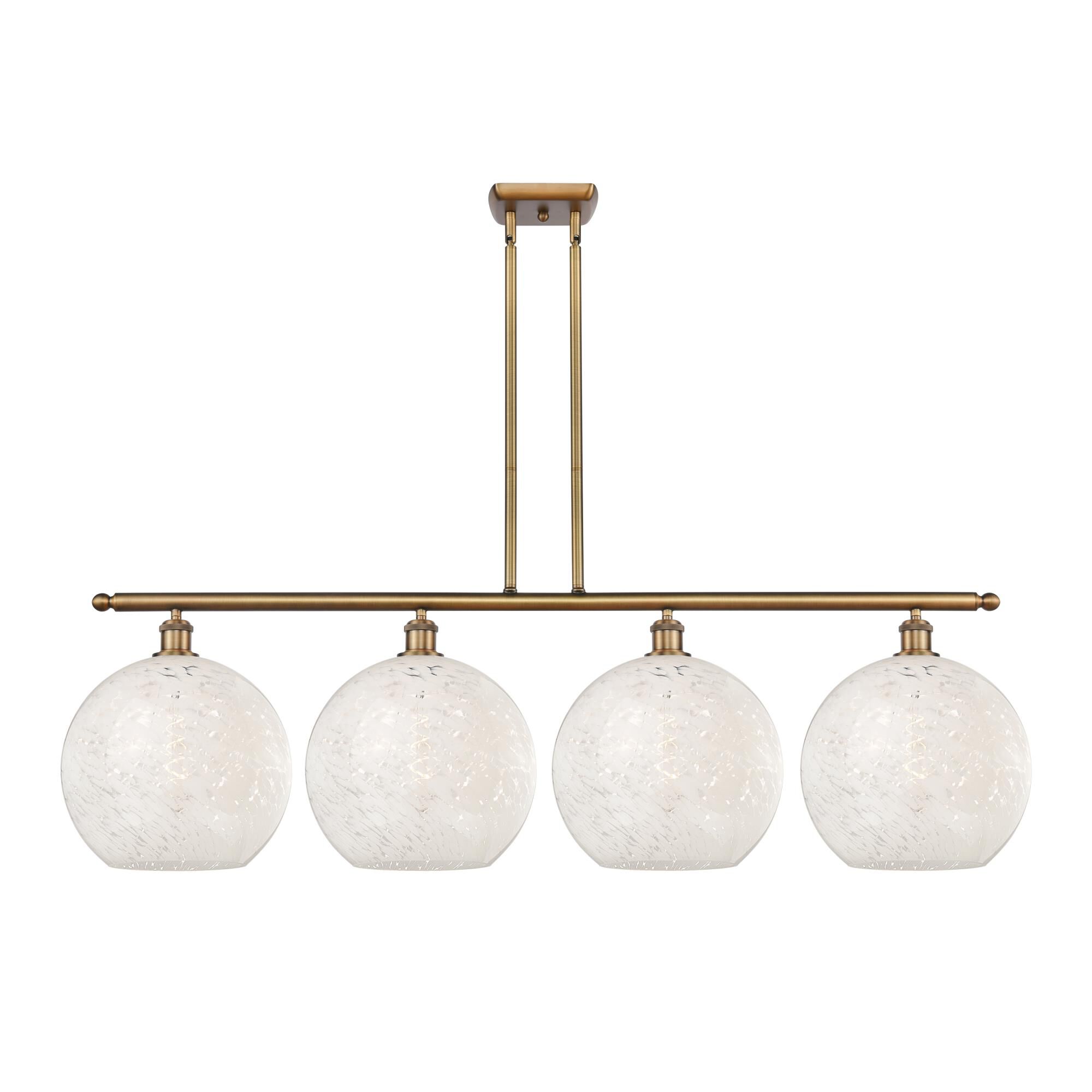 Bruno Marashlian White Mouchette 50 Inch Linear Suspension Light by Innovations Lighting