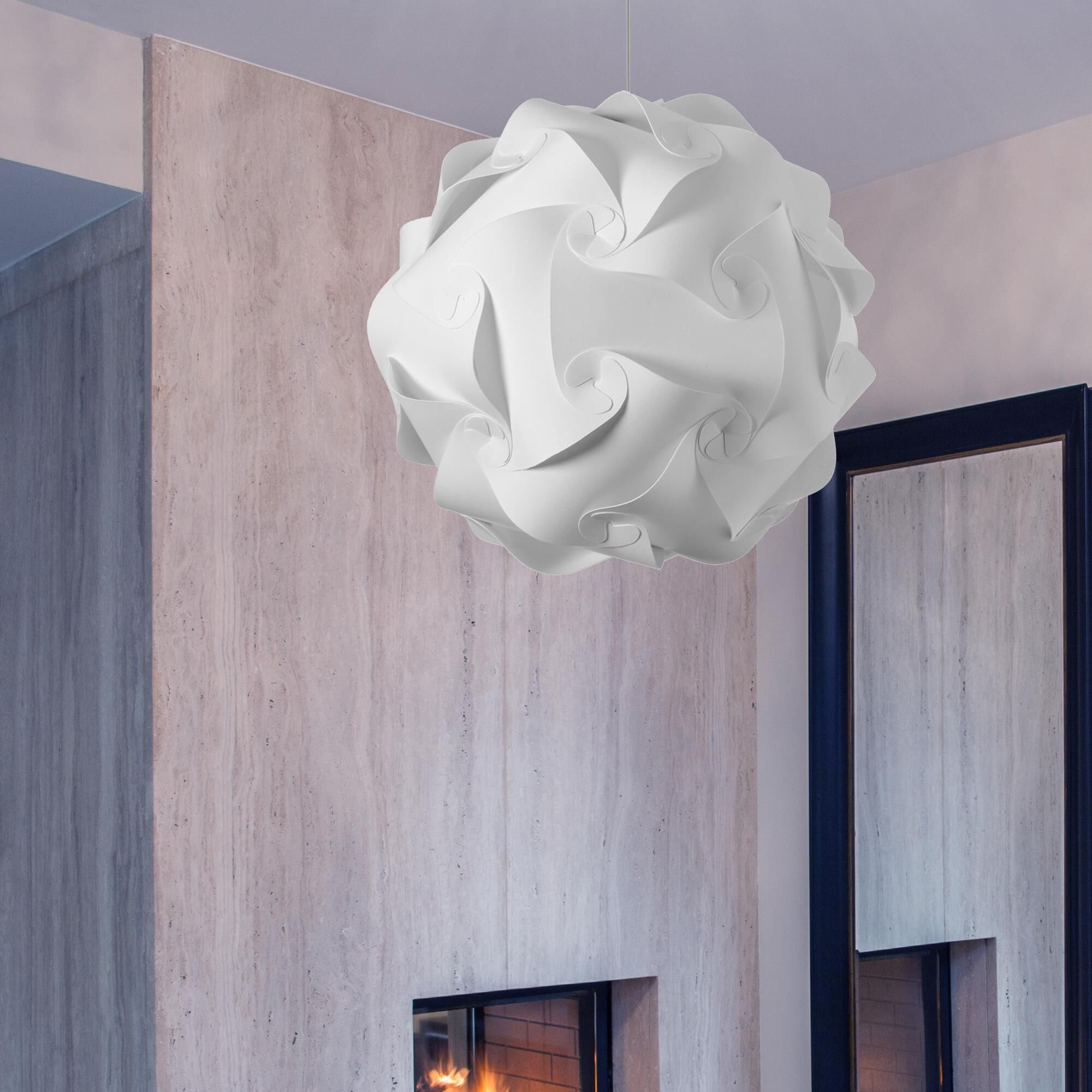 Shown in Polished Chrome finish and White Jewel Tone Fabric shade