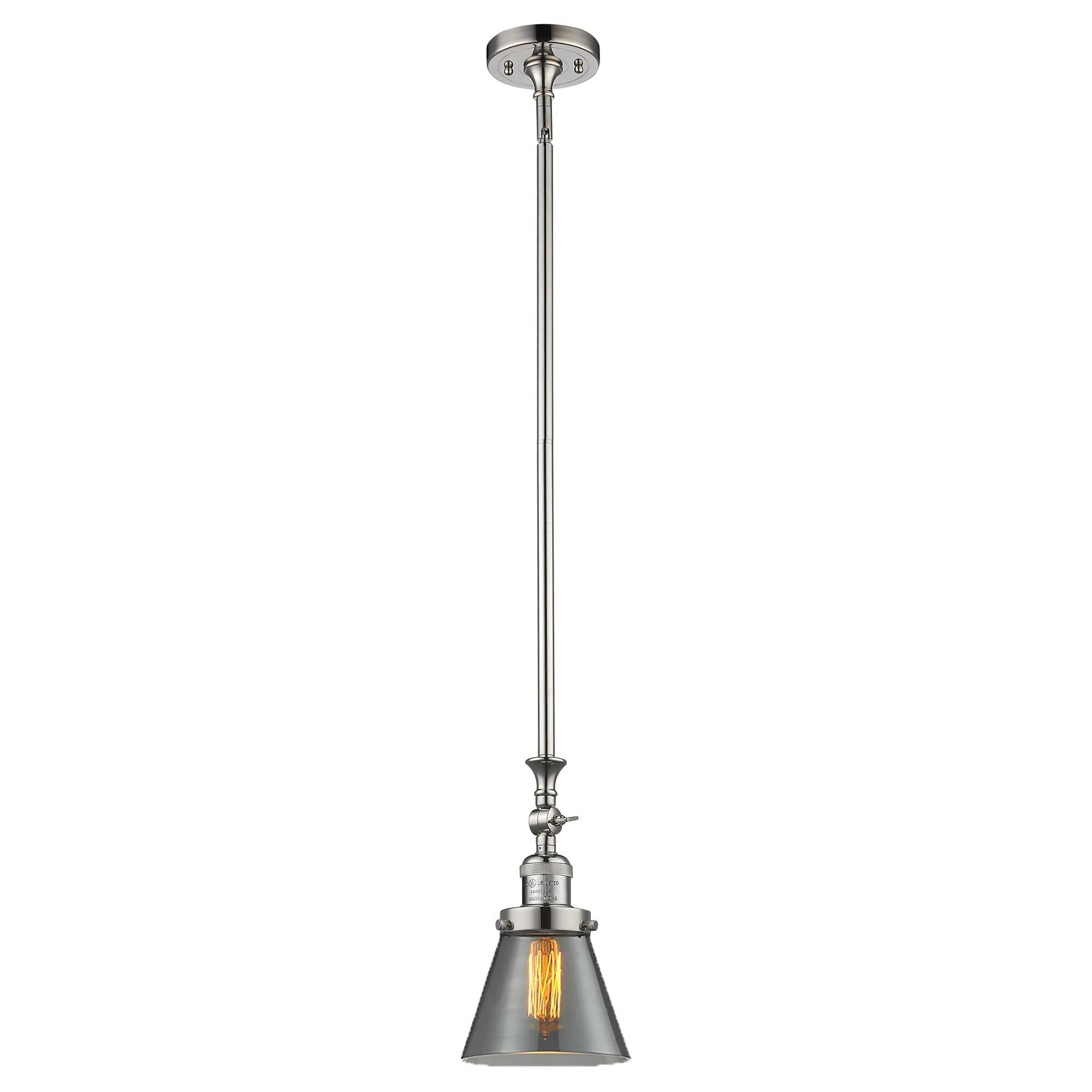 Shown in Polished Nickel finish and Smoked glass