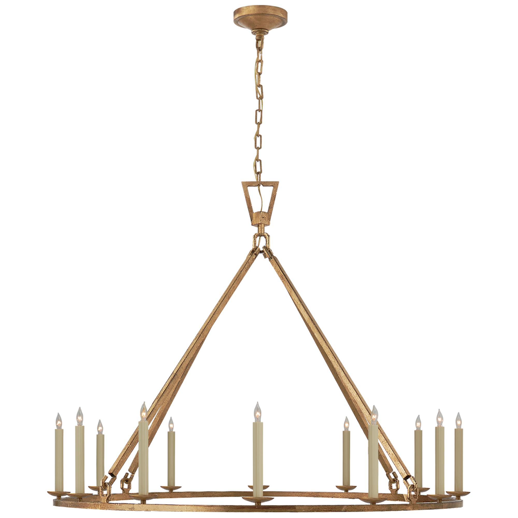 Shown in Gilded Iron finish and No Option shade