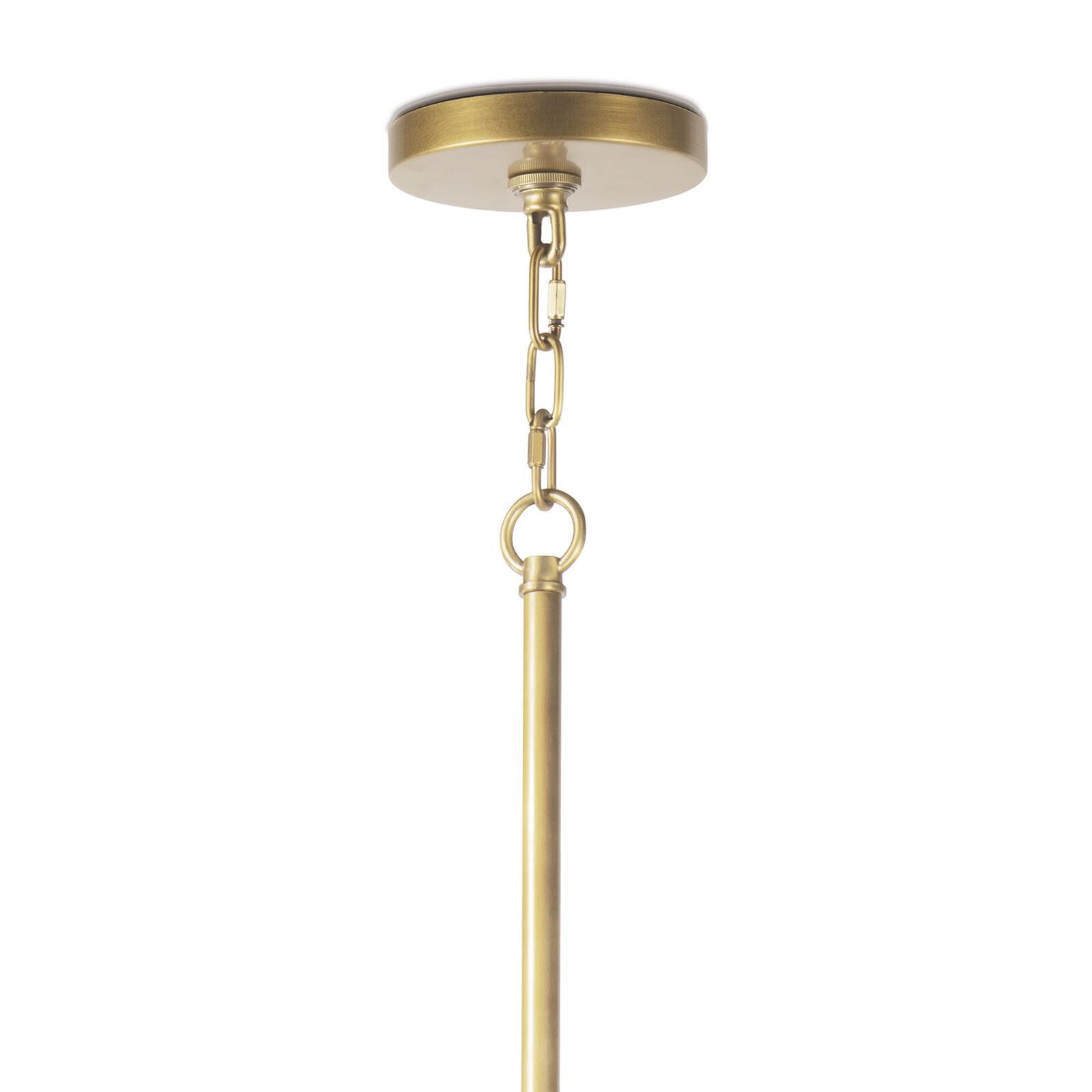Shown in Natural Brass finish and - None - shade