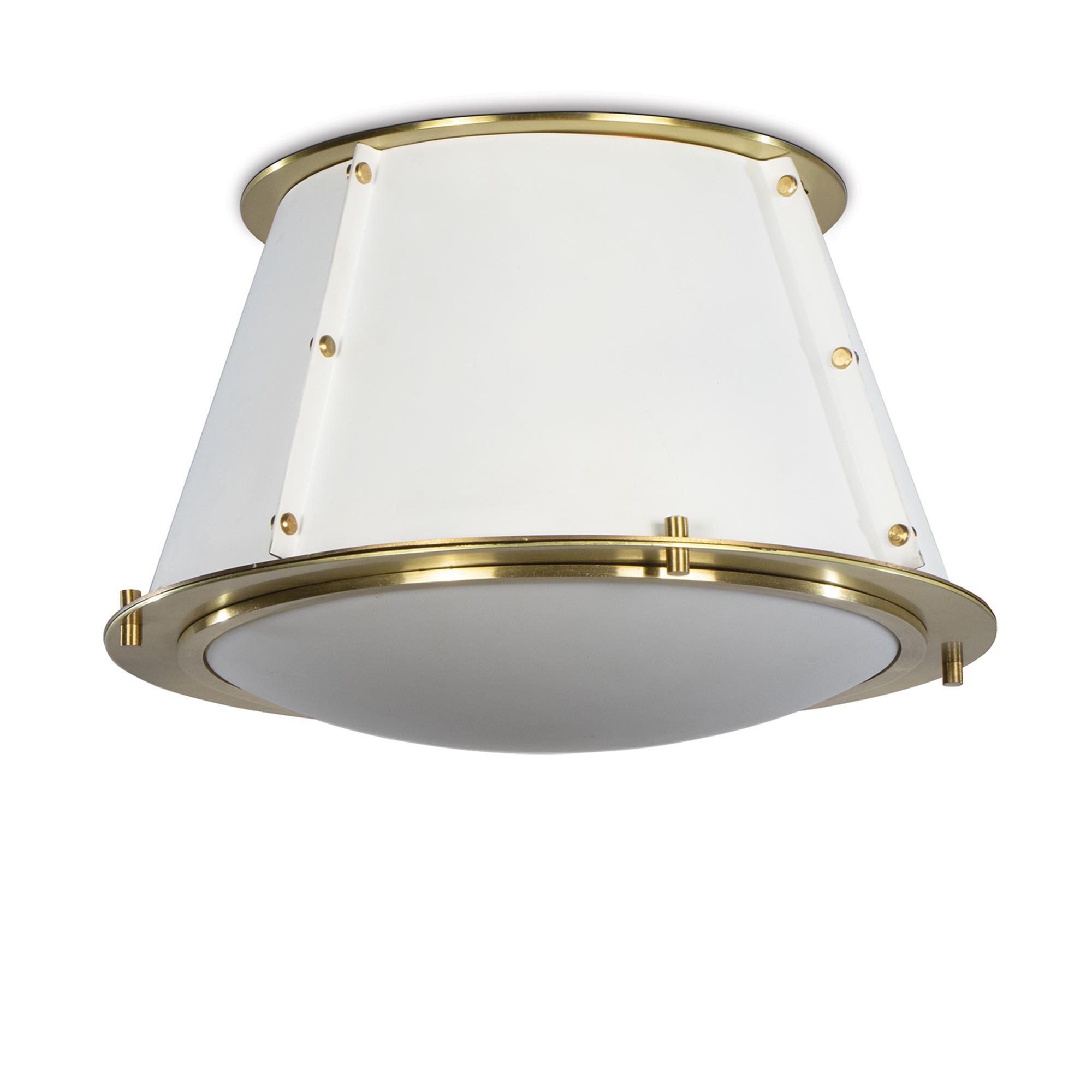 Shown in White finish and - None - shade