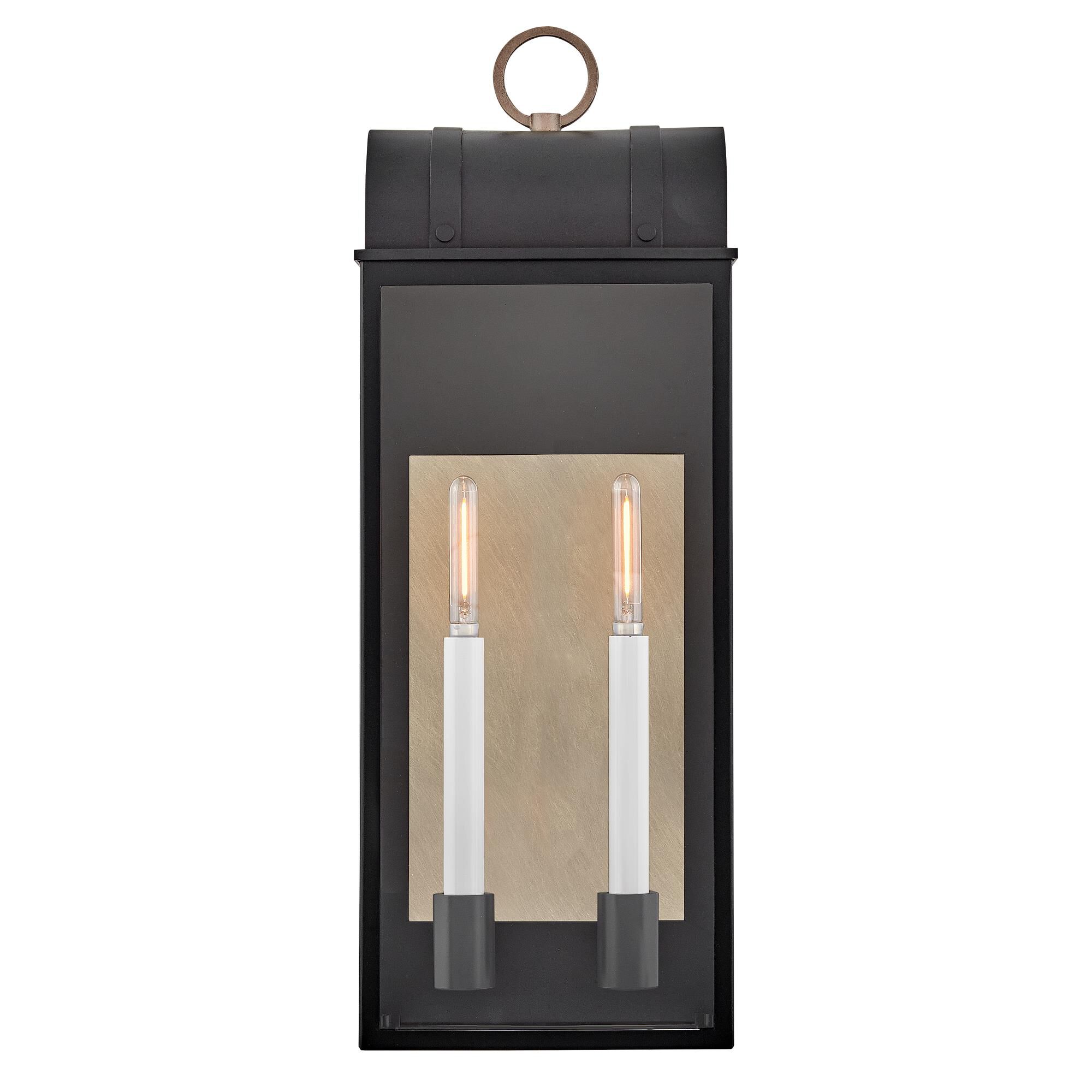 Shown in Black finish and Clear glass and Burnished Bronze accent