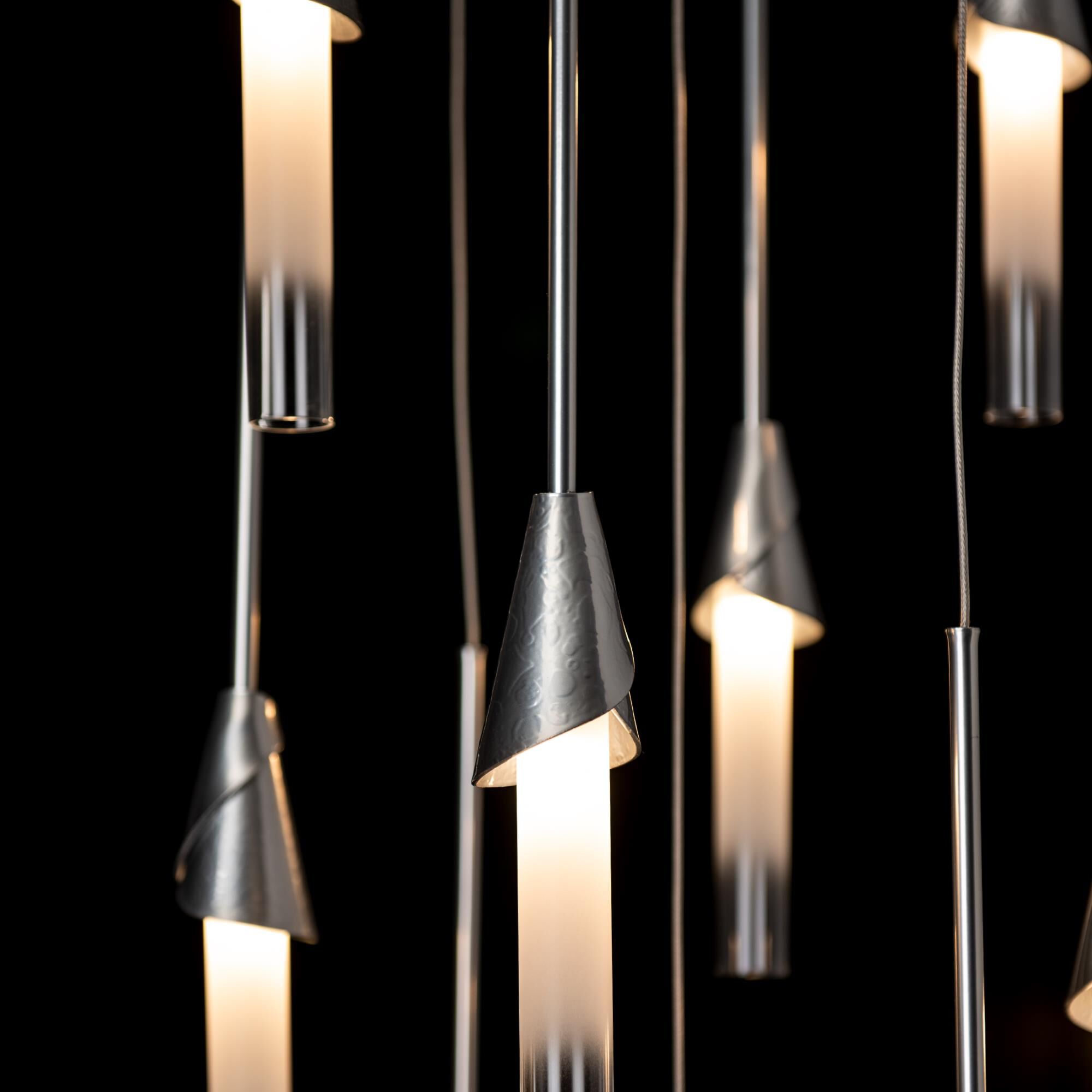 Shown in Sterling finish and Frosted glass