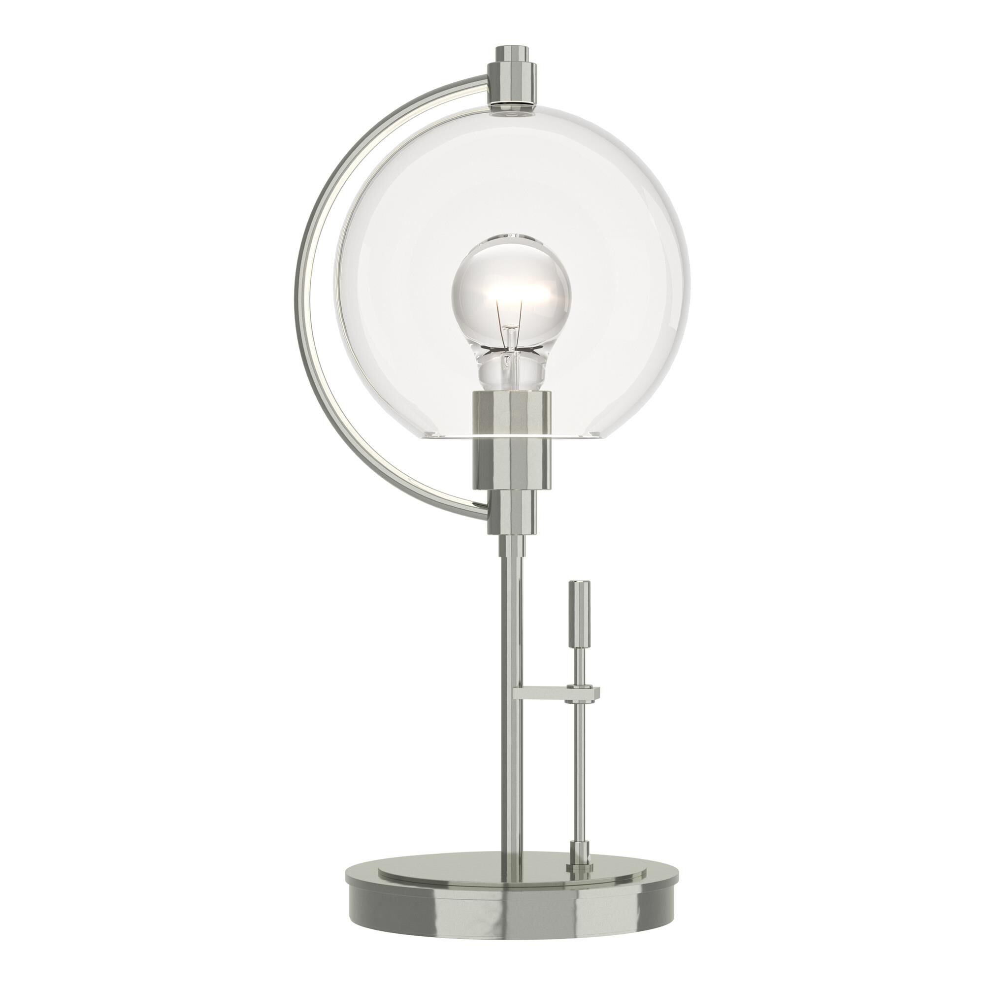 Shown in Sterling finish and Clear glass