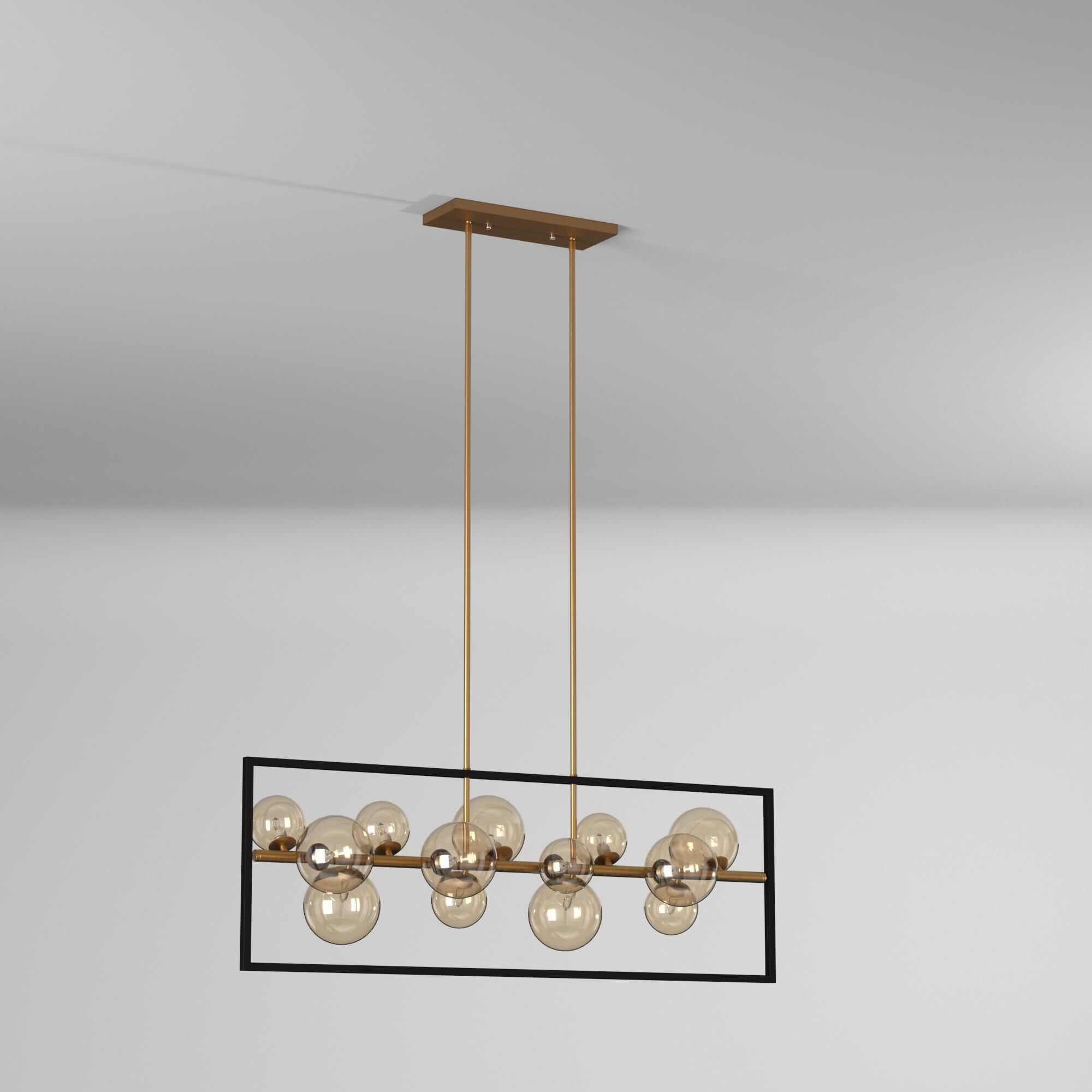 Shown in Matte Black - Vintage Bronze finish and Champagne glass