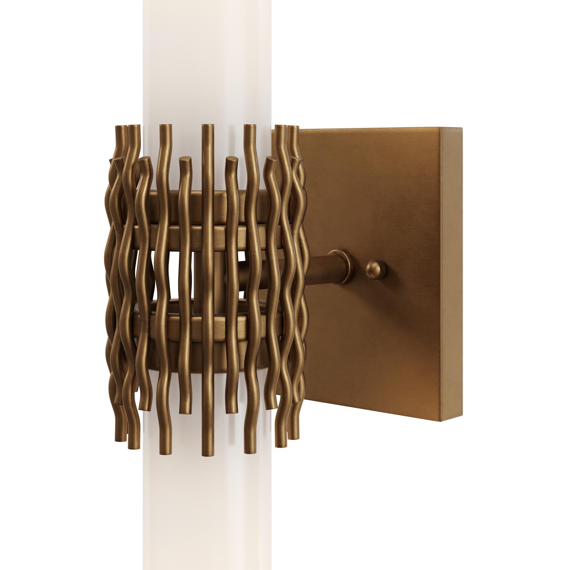 Shown in Opaque White and Antique Brass finish