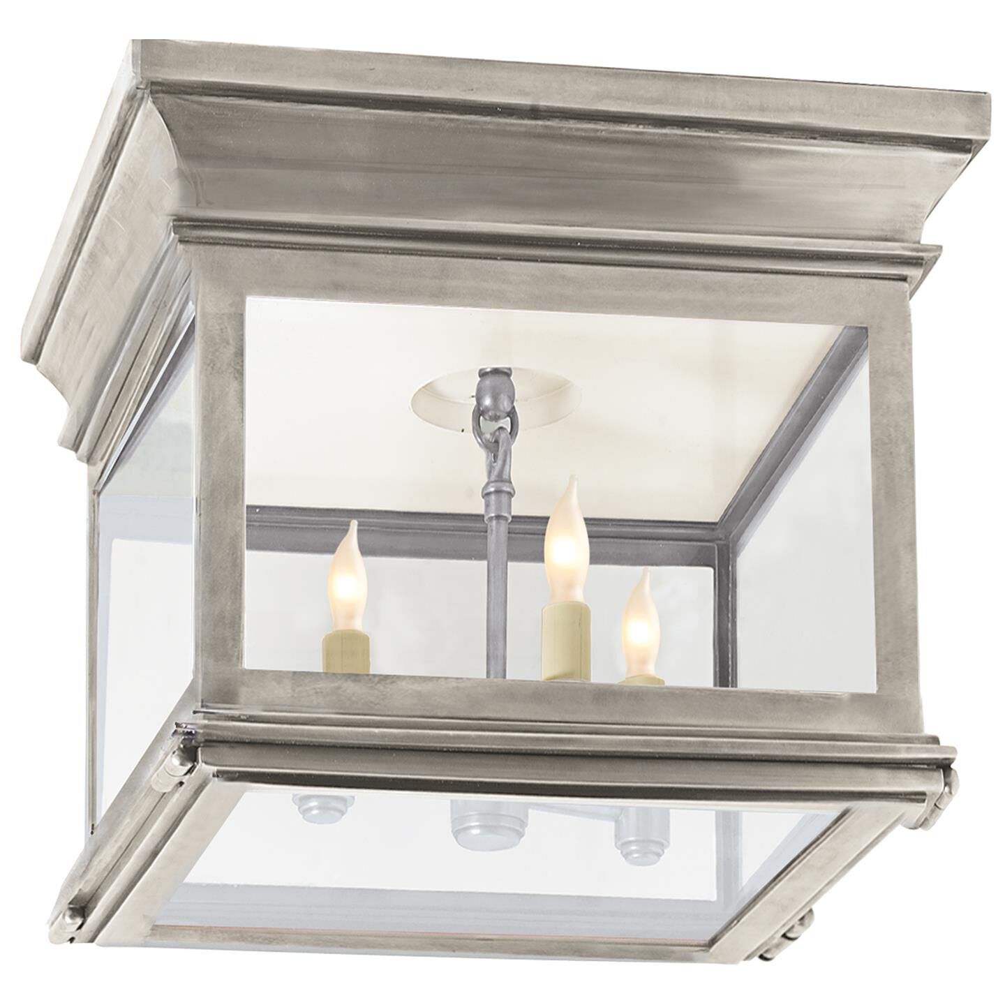 Shown in Antique Nickel finish and Clear glass