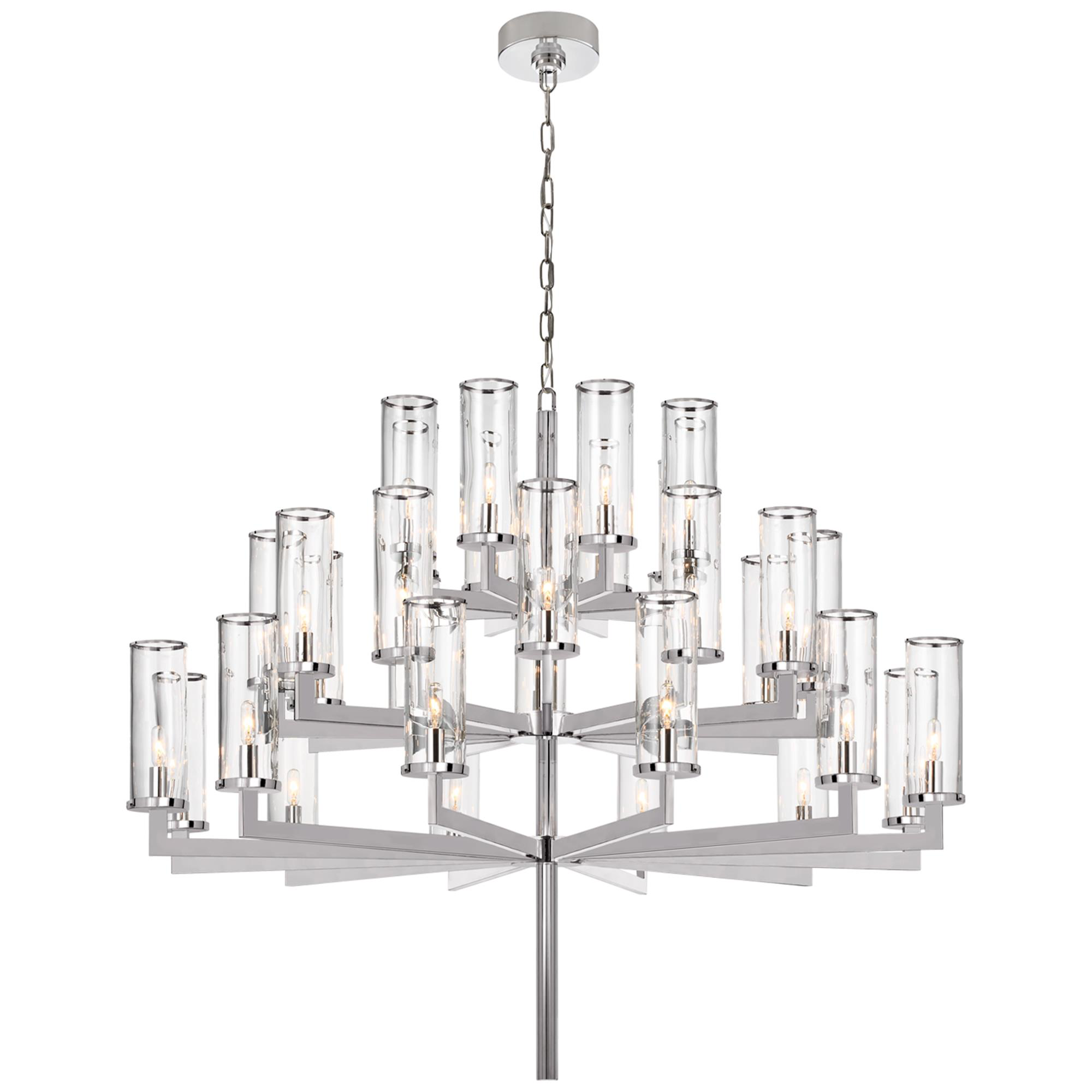 Shown in Polished Nickel finish and Clear glass