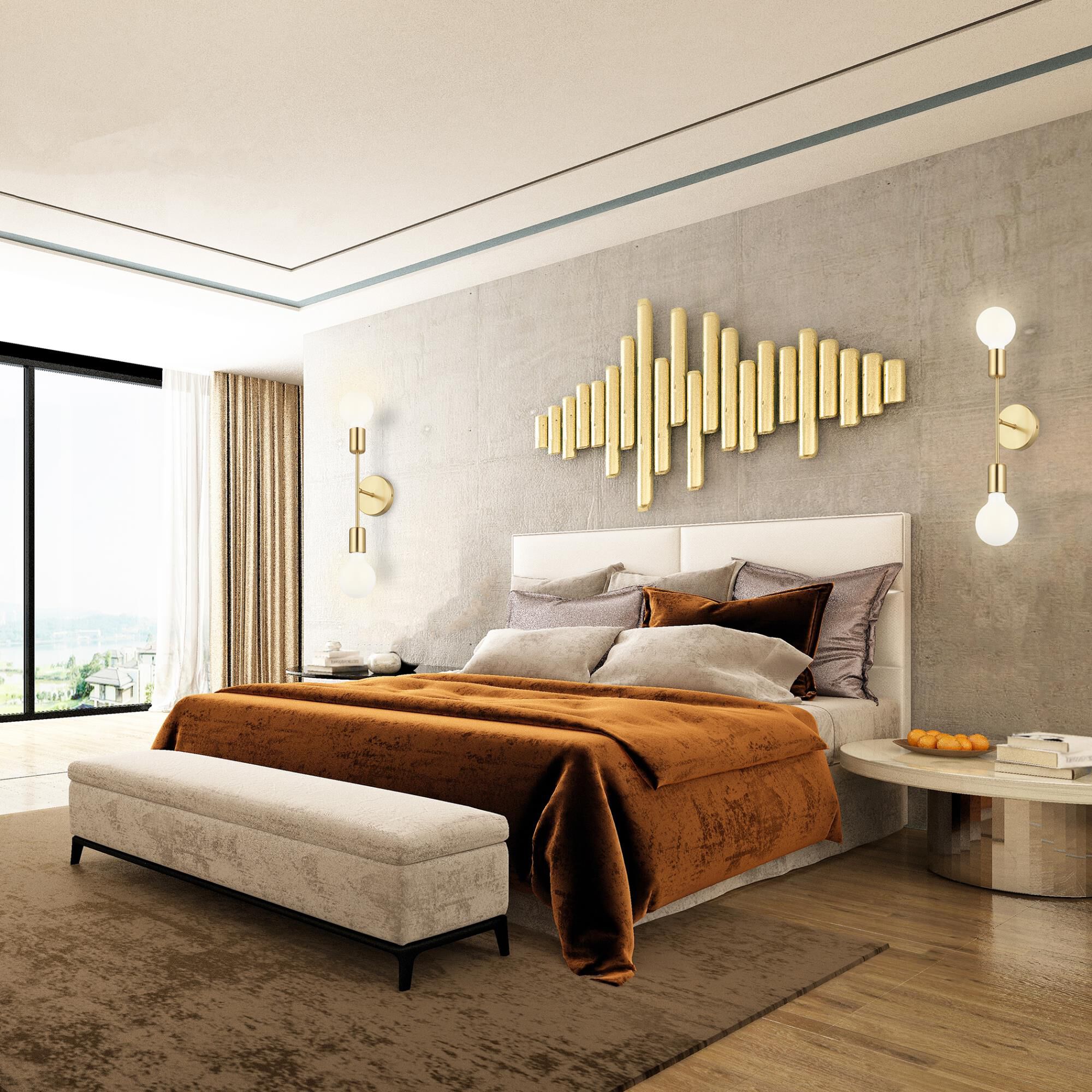 Shown in Brushed Gold finish