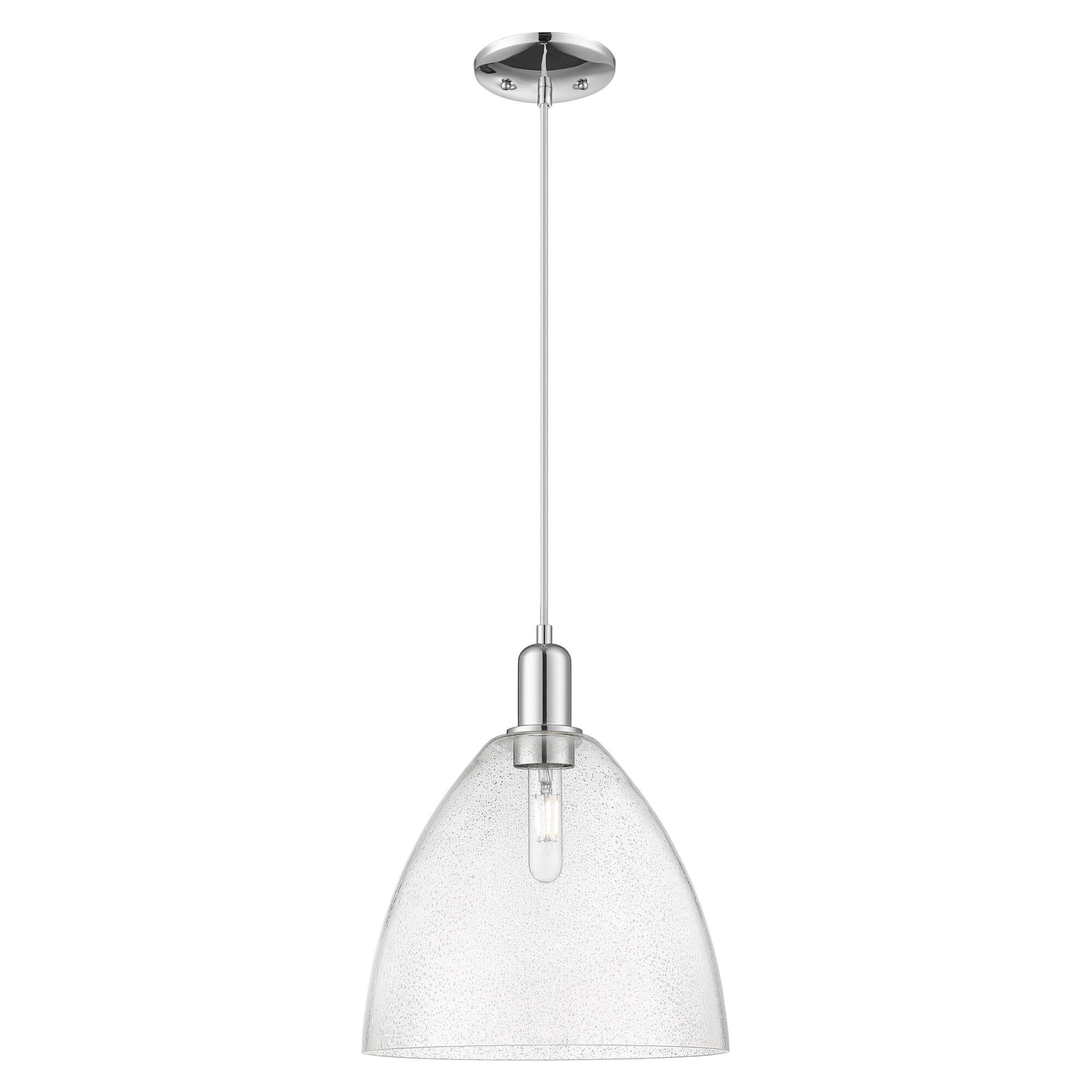 Shown in Polished Chrome finish and Seedy glass