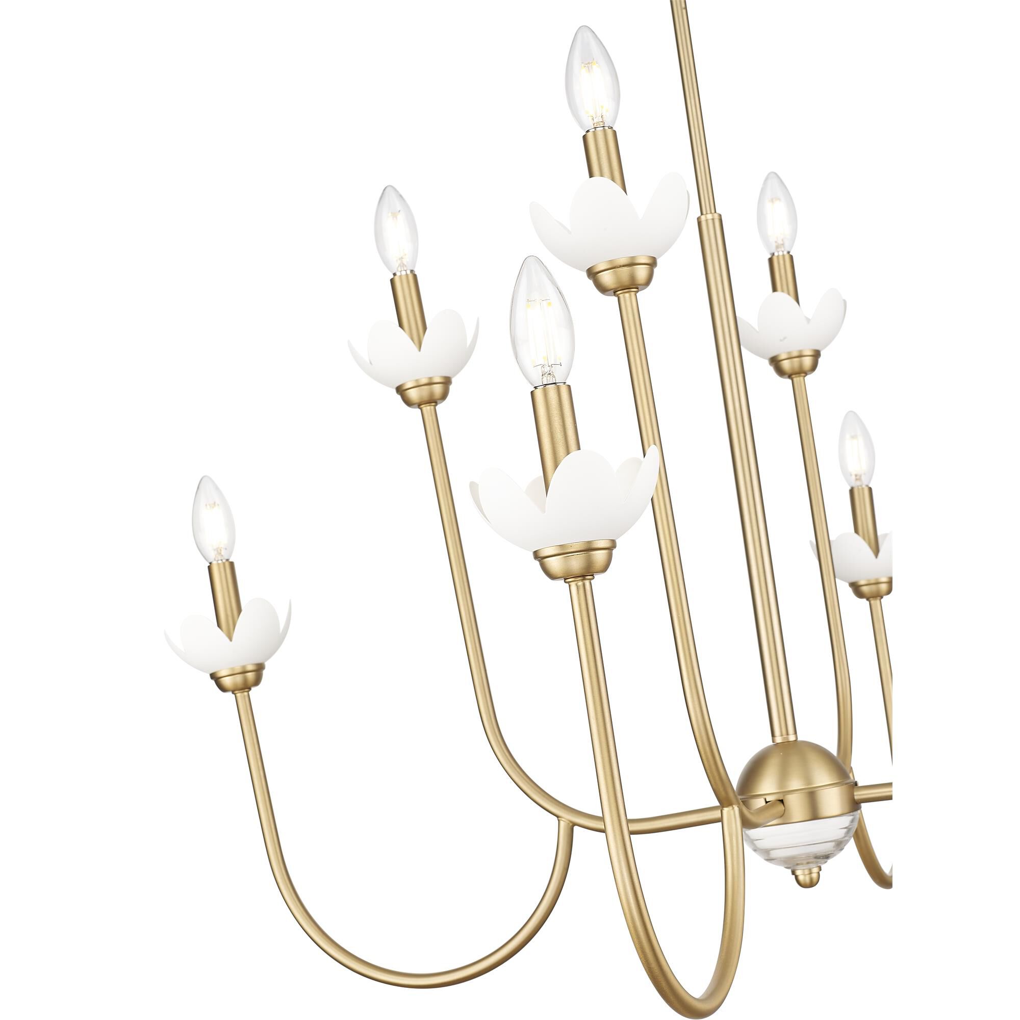 Shown in Modern Gold finish and Clear Ribbed glass and Clear Ribbed shade