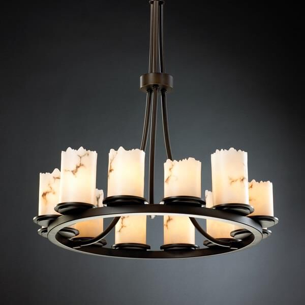 Lumenaria 28 Inch 12 Light Chandelier by Justice Design Group