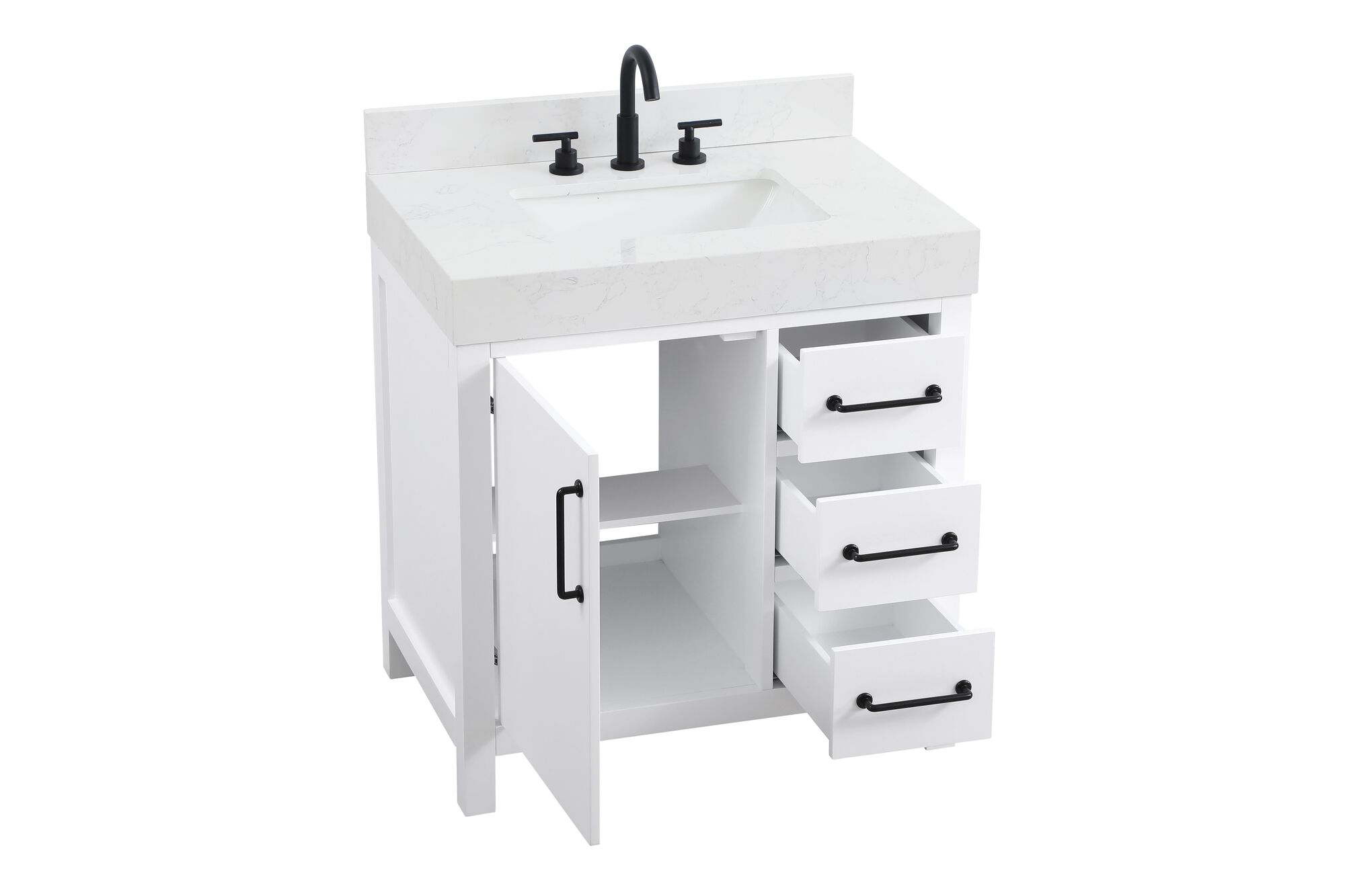 Shown in White finish