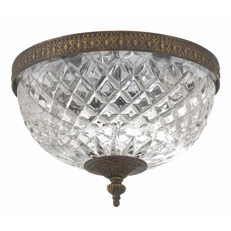 Ceiling 10 Inch 2 Light Semi Flush Mount by Crystorama