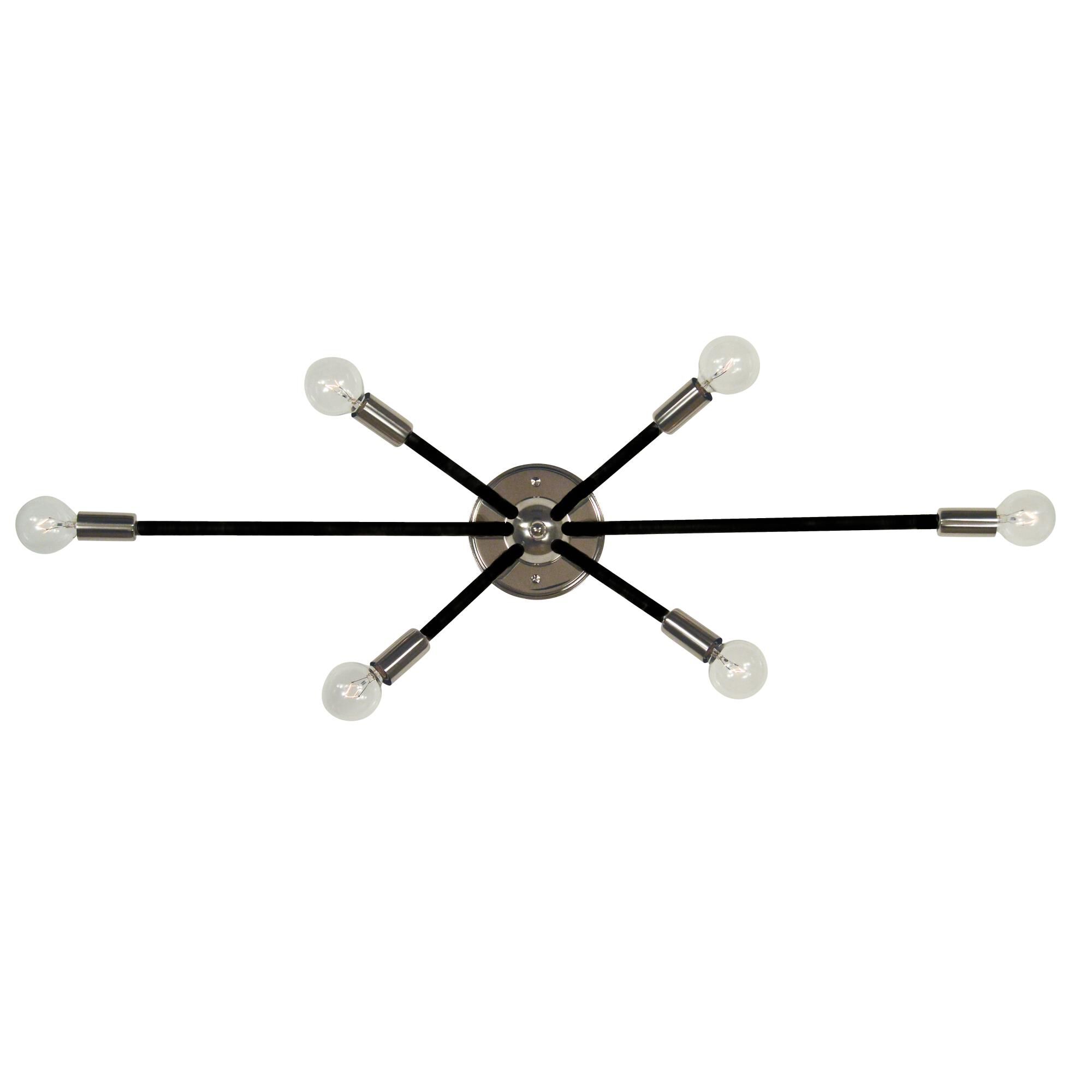 Shown in Polished Nickel With Matte Black Accents finish