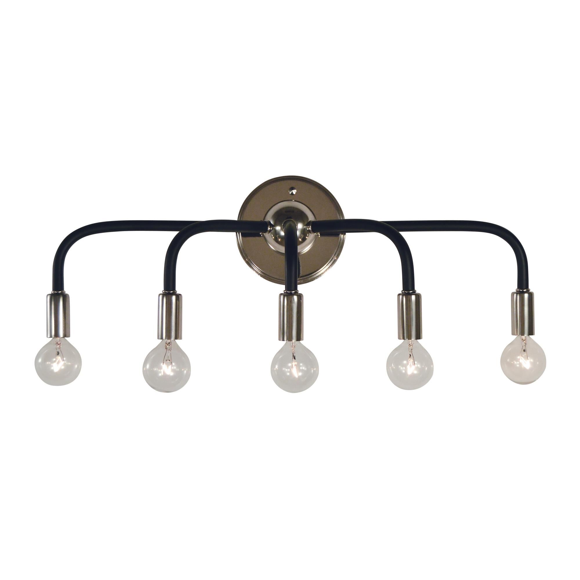 Shown in Polished Nickel With Matte Black Accents finish