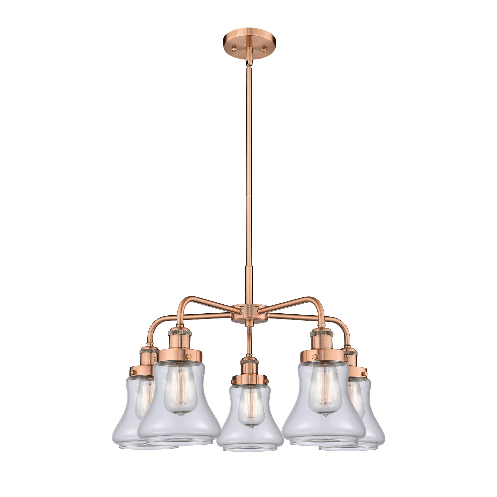 Shown in Antique Copper finish and Clear glass